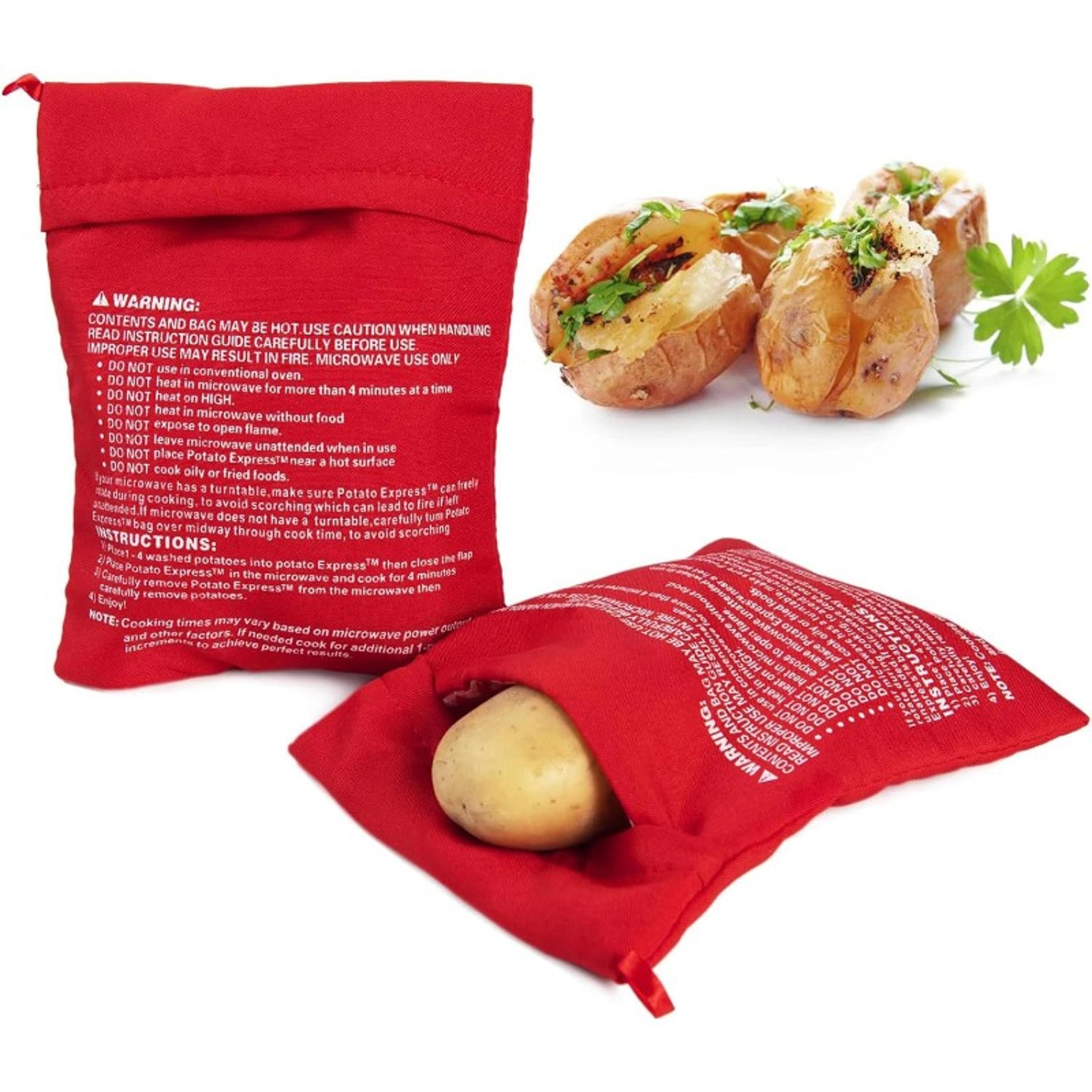 reusable microwave potato baking bag for sweet potatoes corn and quick meals