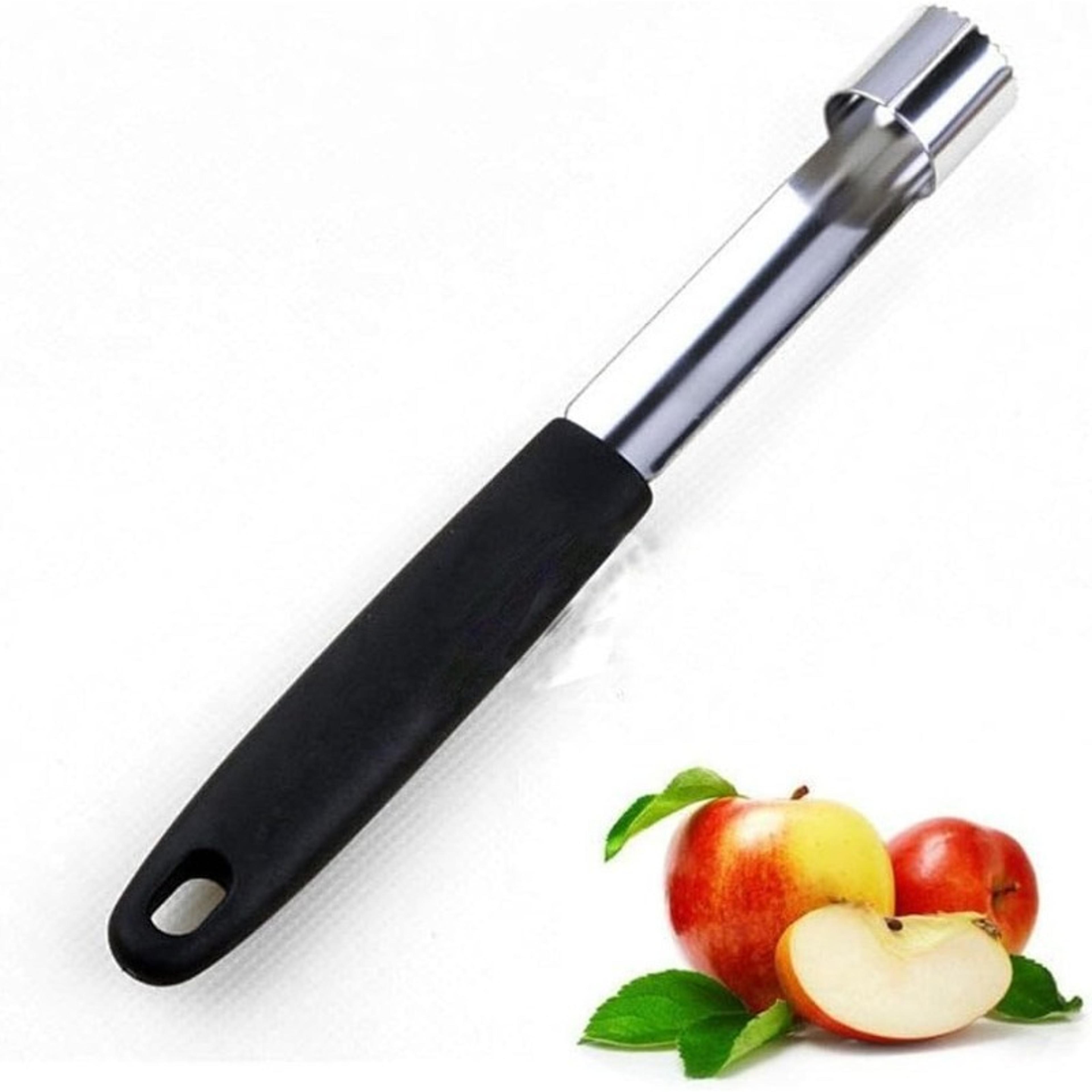 easy twist stainless steel apple corer and fruit seed remover