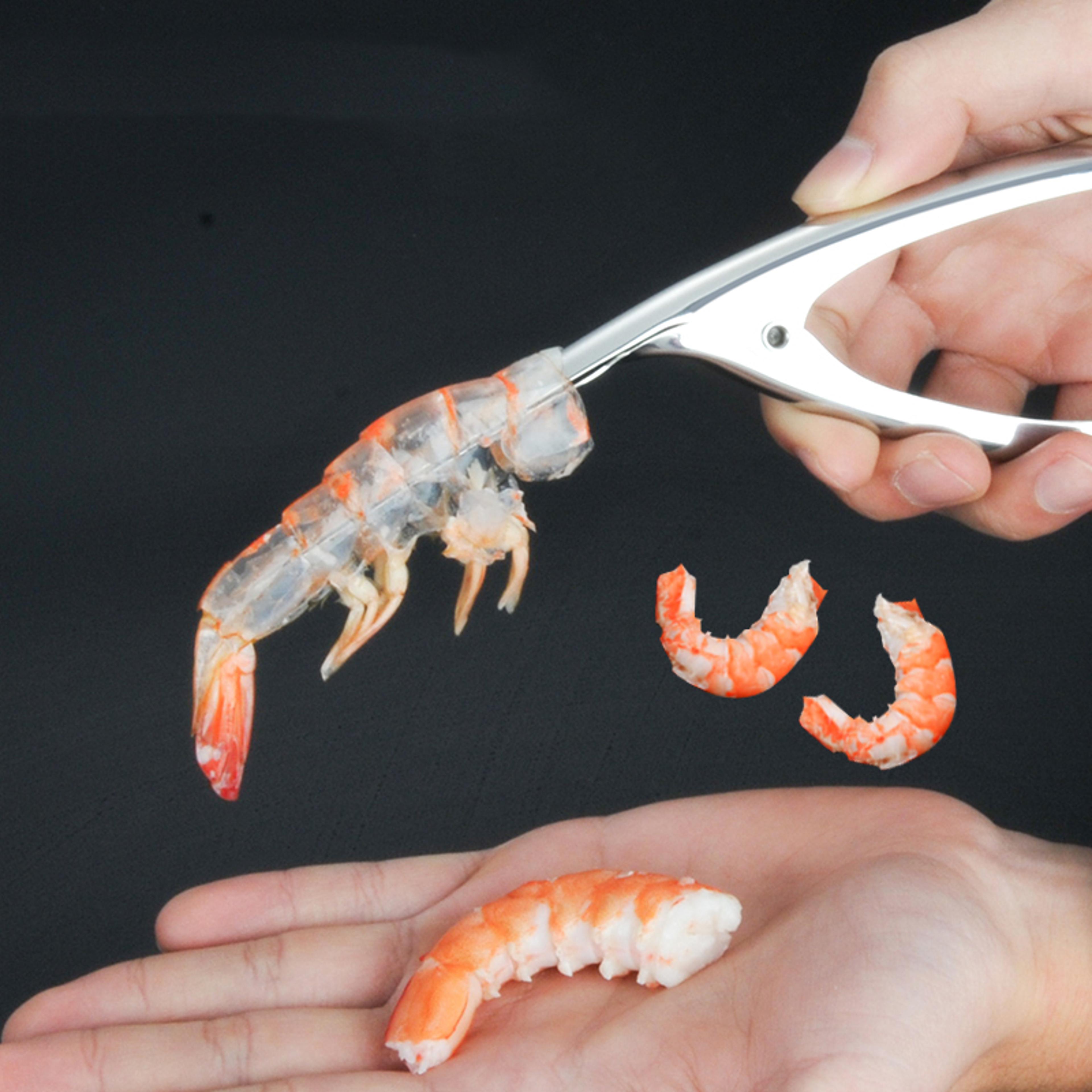 stainless steel shrimp peeler and deveiner seafood shell remover tool