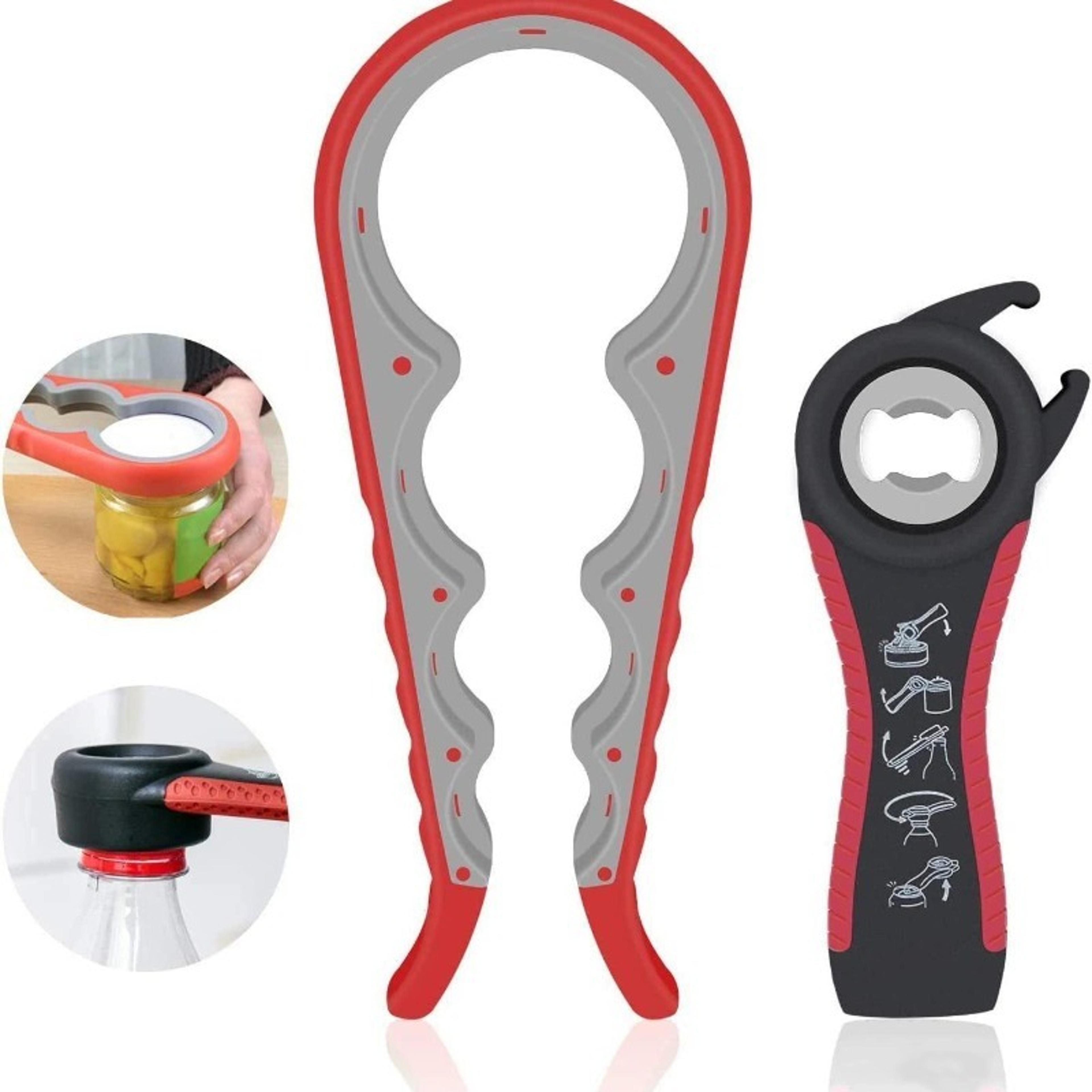 easy grip jar opener and bottle opener for cans lids and caps