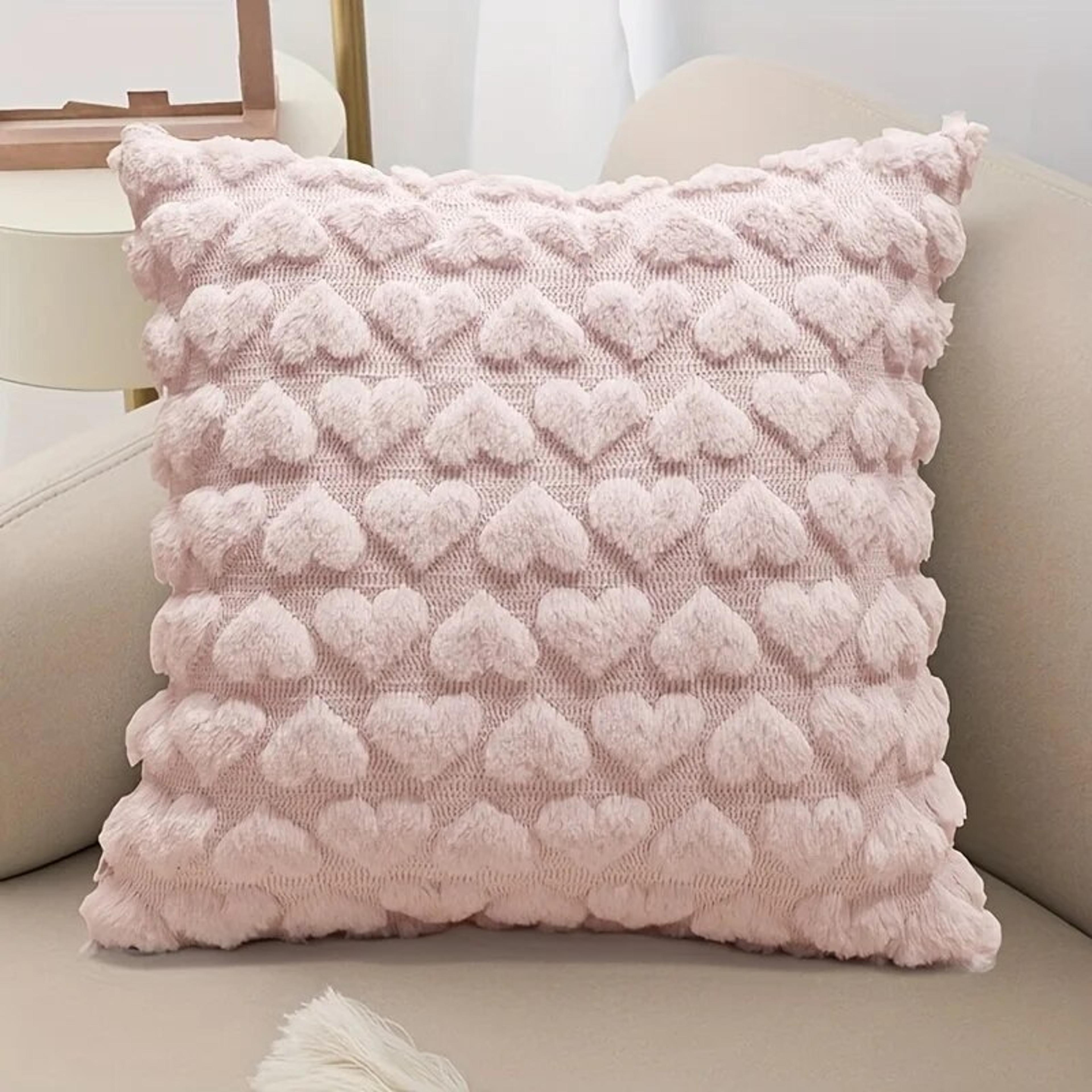 modern love plush throw pillow cover soft valentine cushion cover for sofa and bedroom