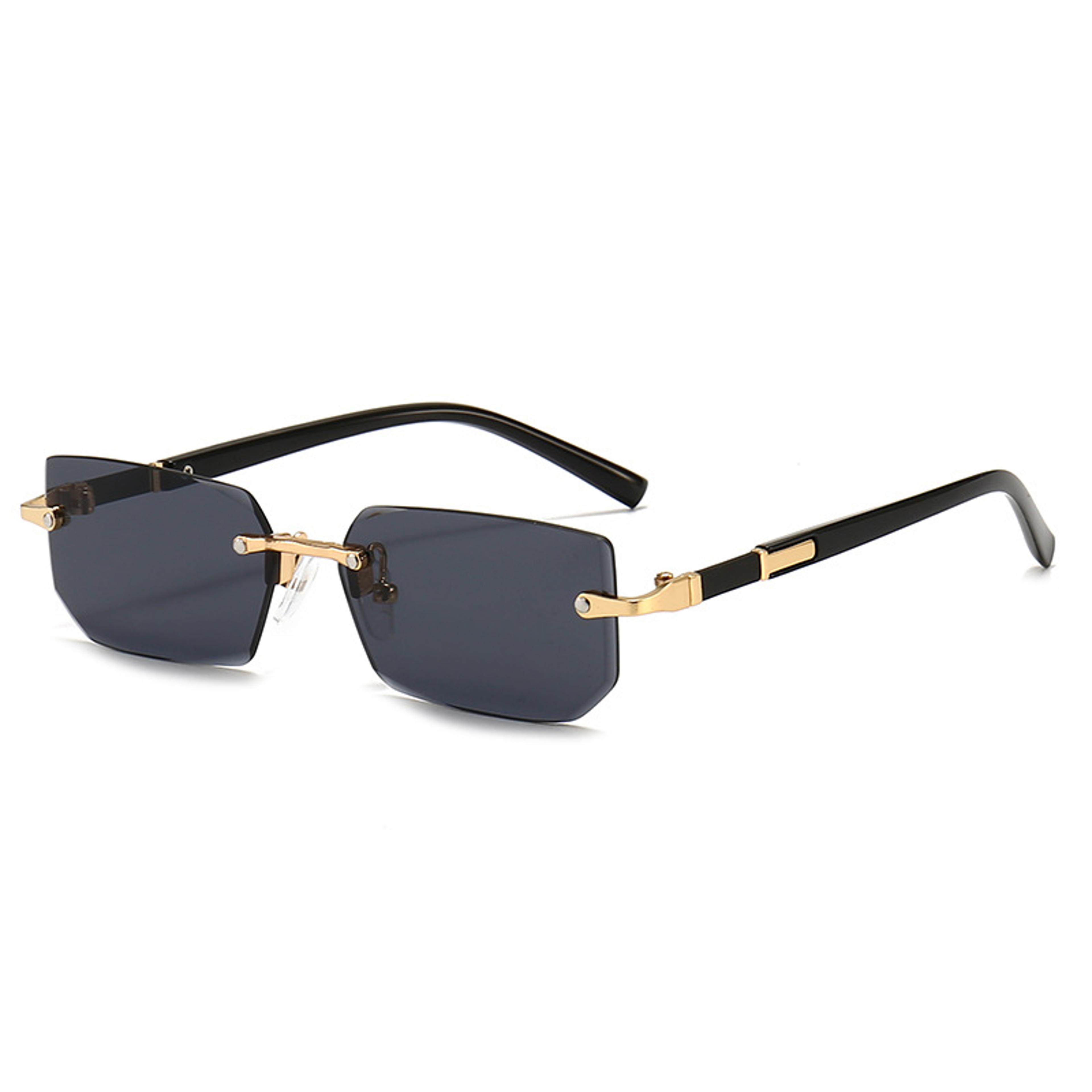 product name rimless rectangle sunglasses uv400 small square fashion shades for women and men