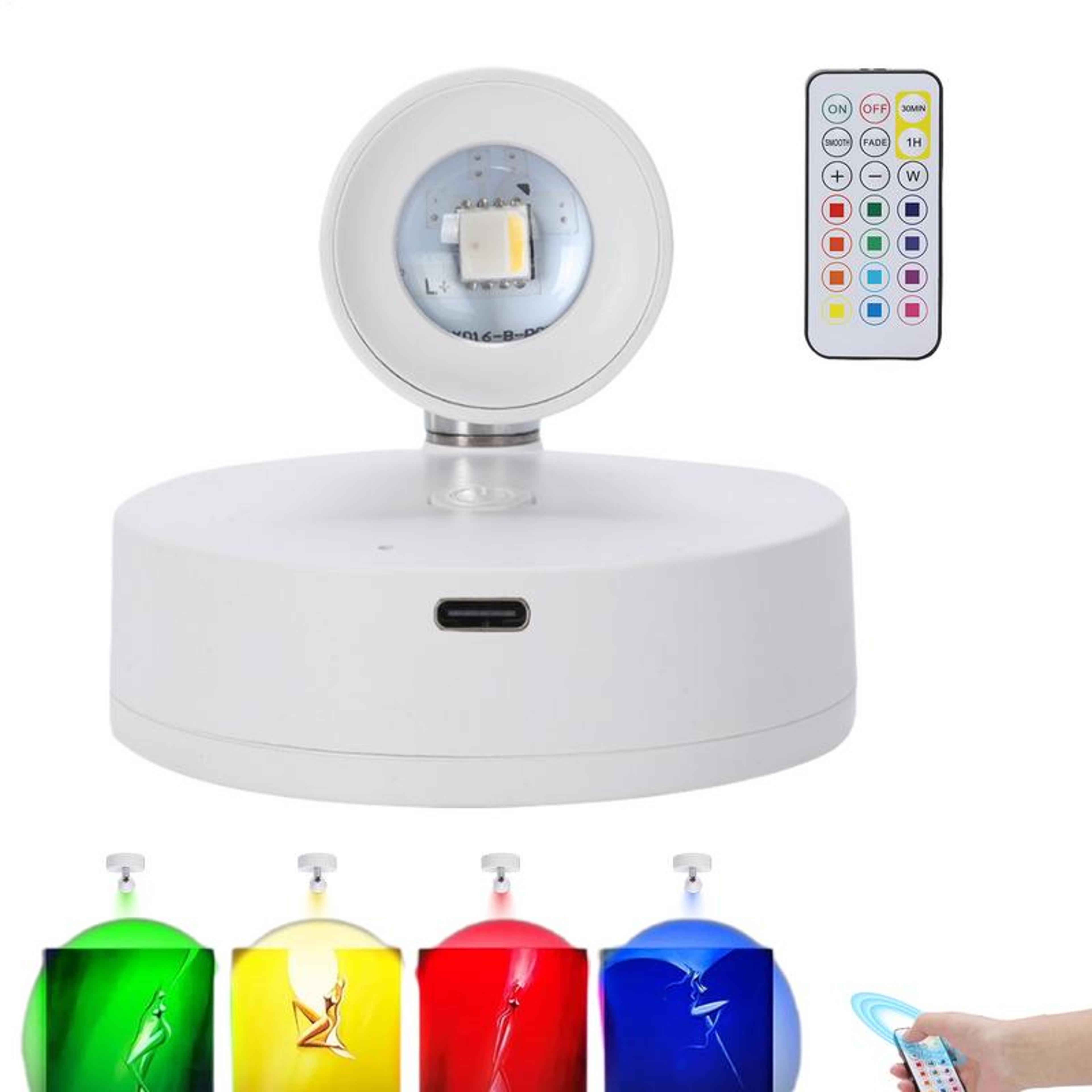 rechargeable wireless plant uplighting with remote control accent spotlight