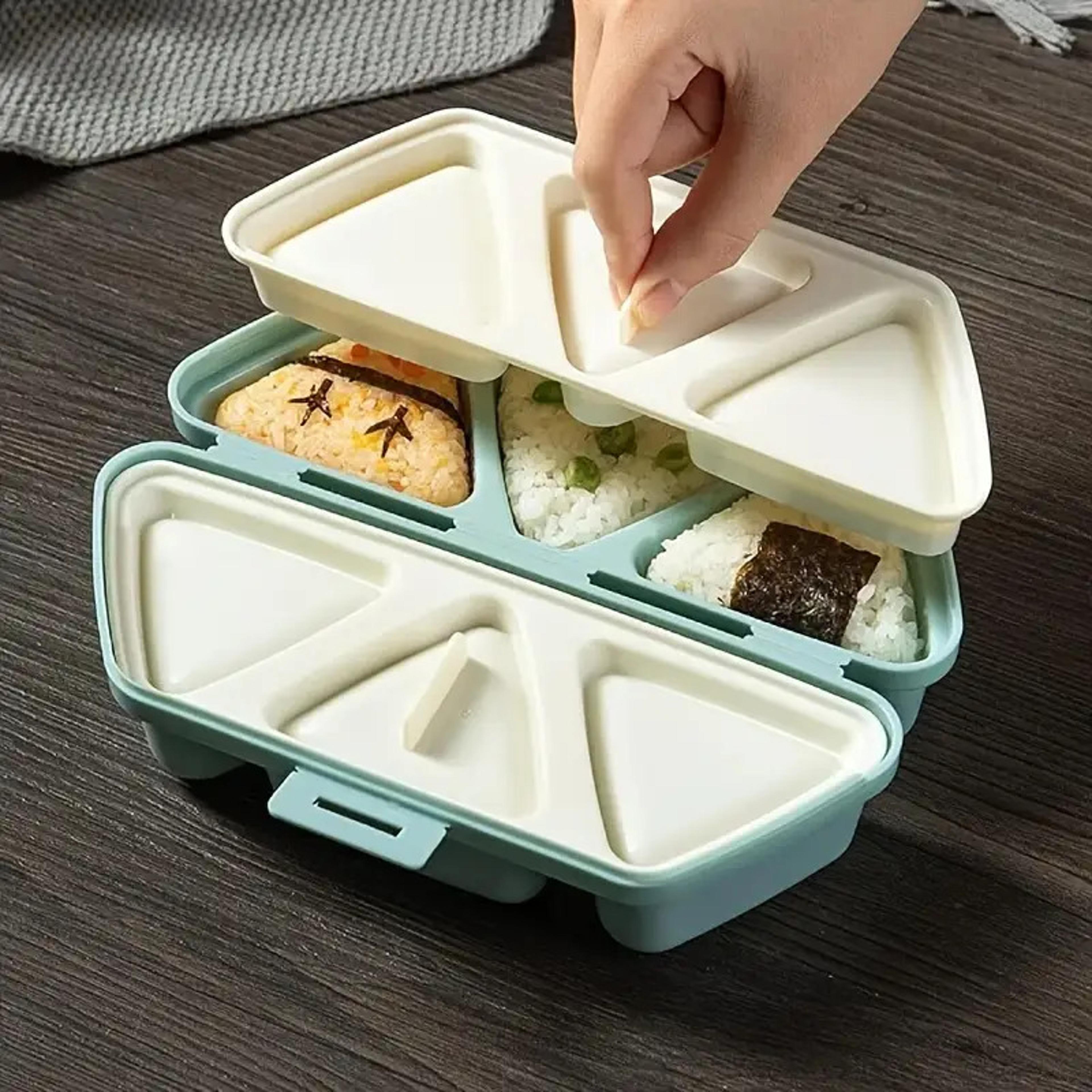 grid onigiri rice ball mold triangle sushi maker for bento meal prep
