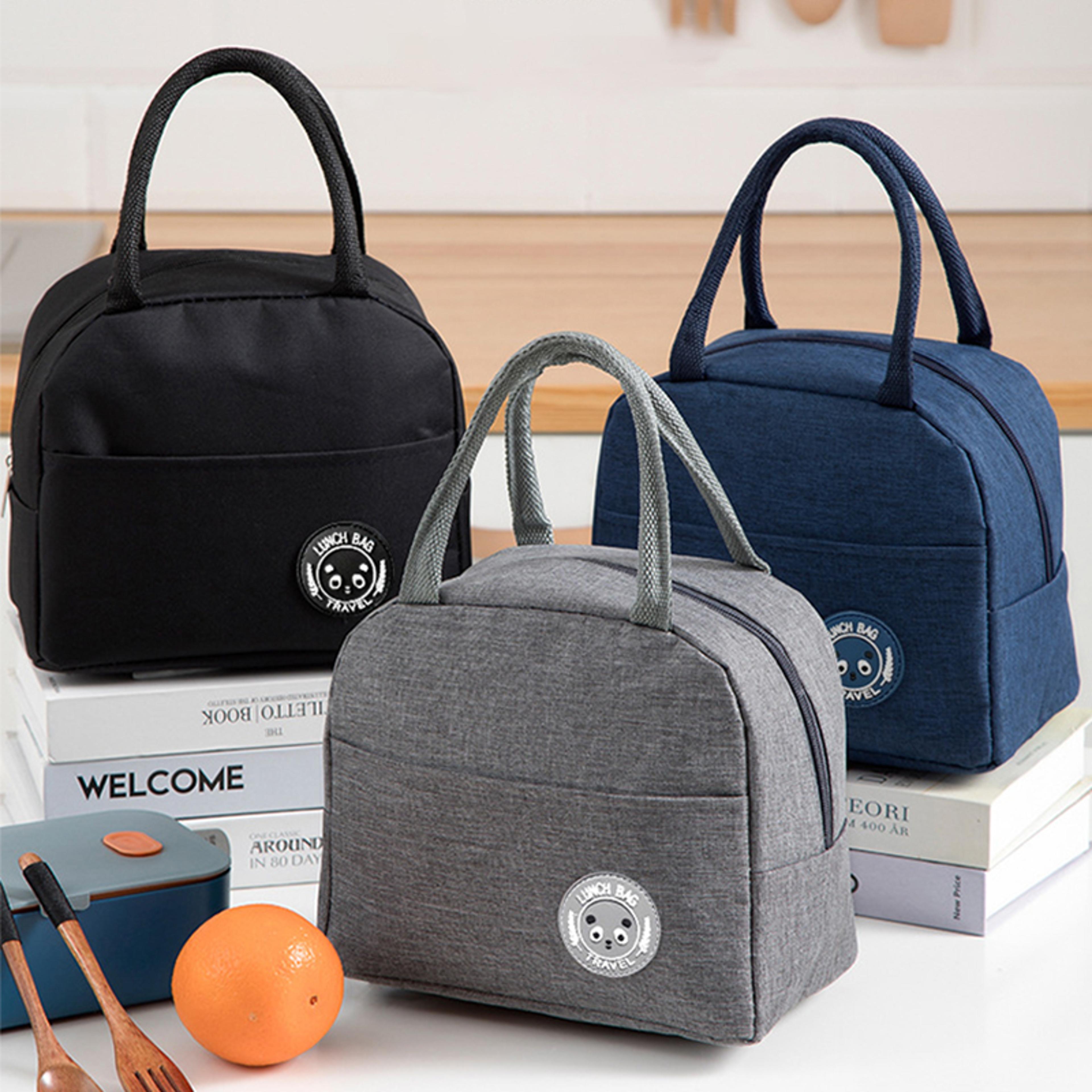 portable insulated lunch bag with aluminum foil thermal bento meal tote