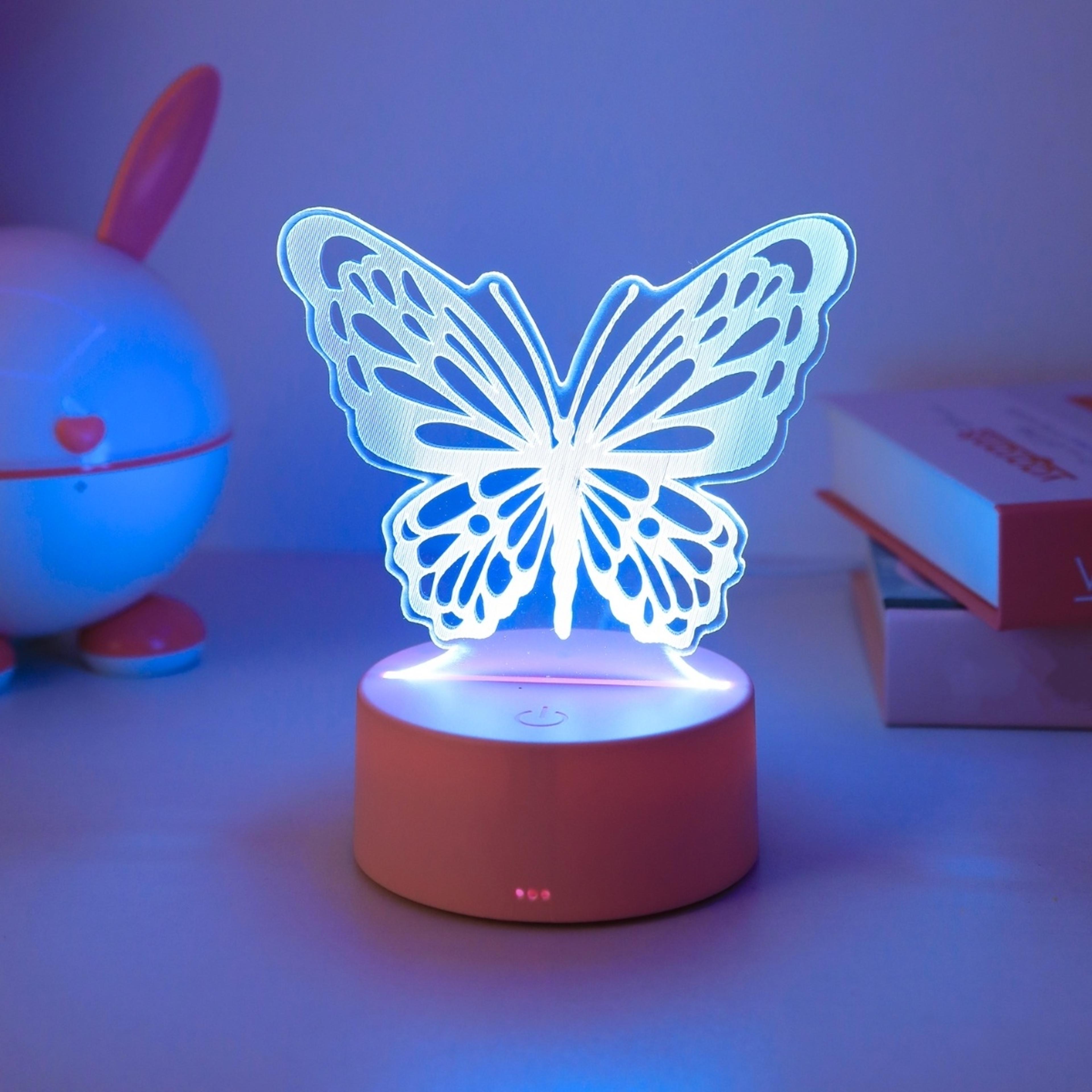 butterfly night light usb led table lamp for bedroom decor