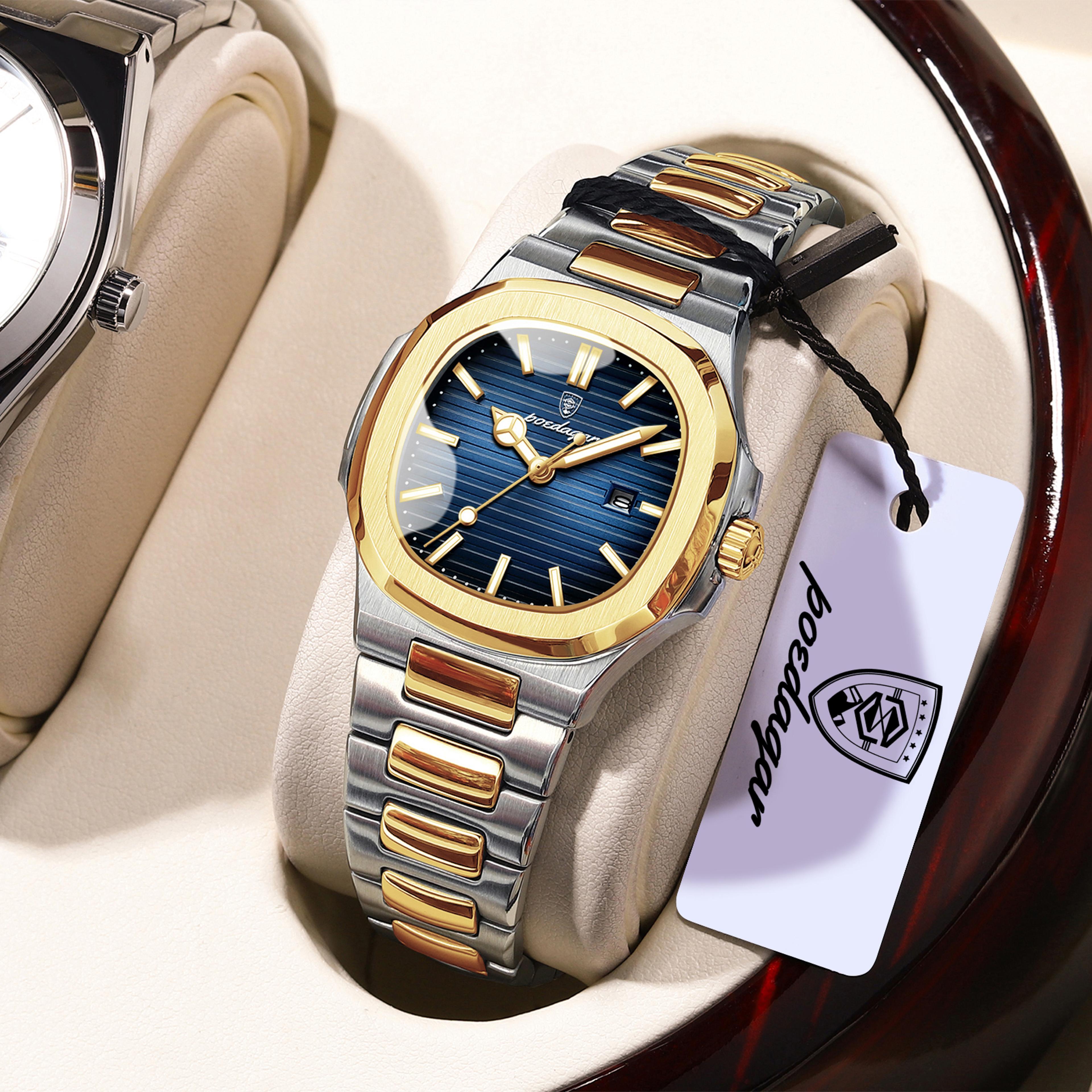 luxury square womens watch waterproof luminous stainless steel quartz wristwatch