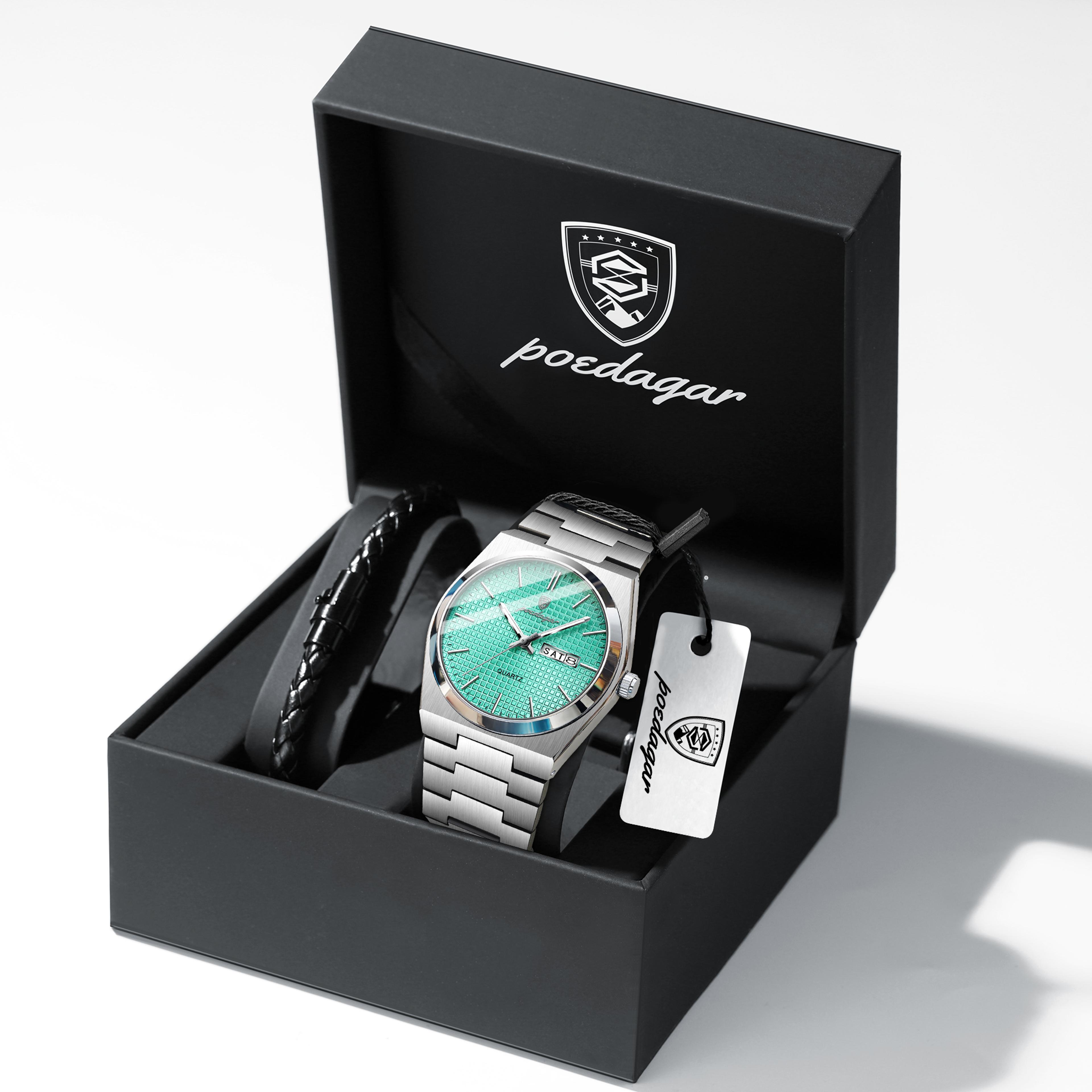 couple watch set waterproof stainless steel quartz watches with luminous display