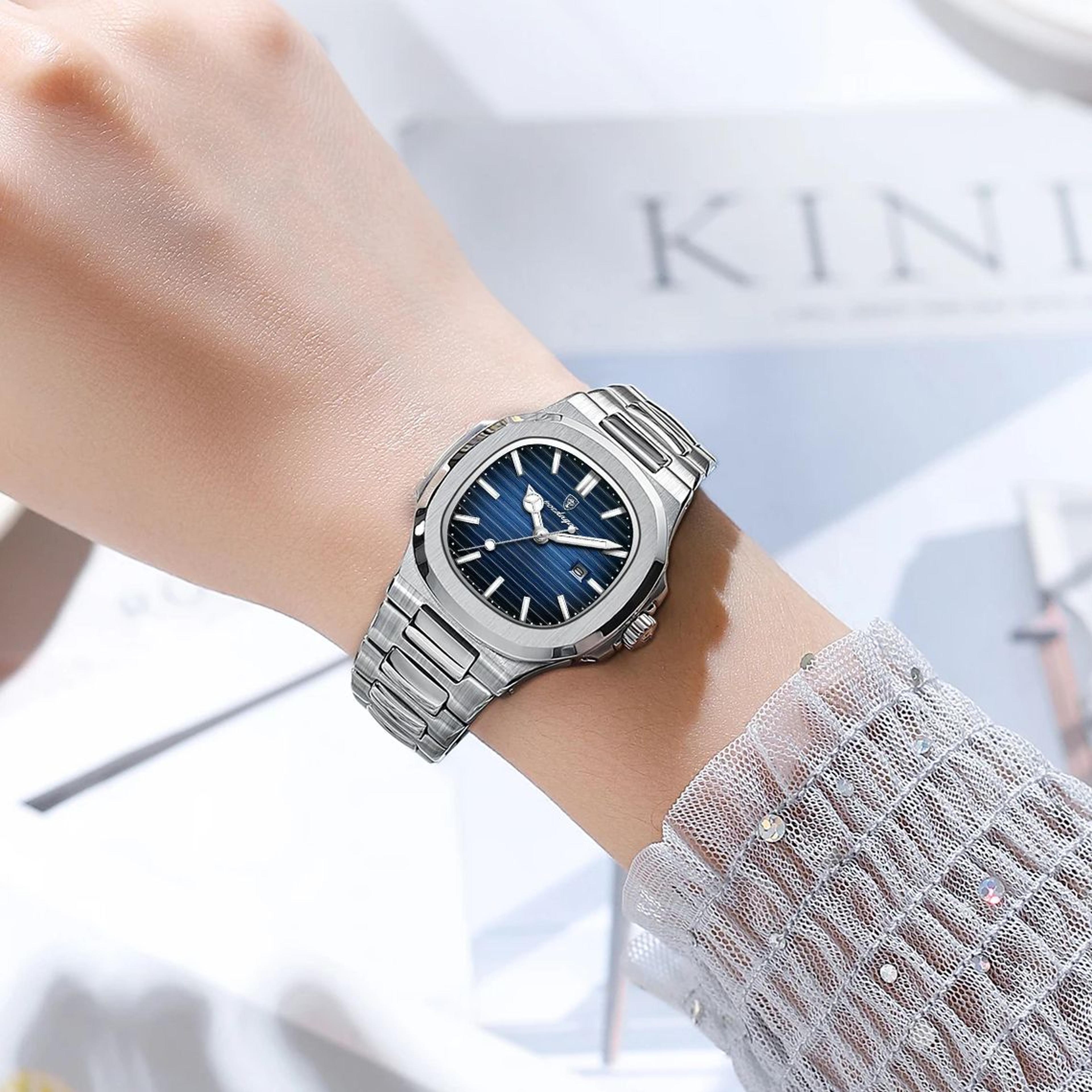 luxury women watch waterproof luminous stainless steel quartz wristwatch