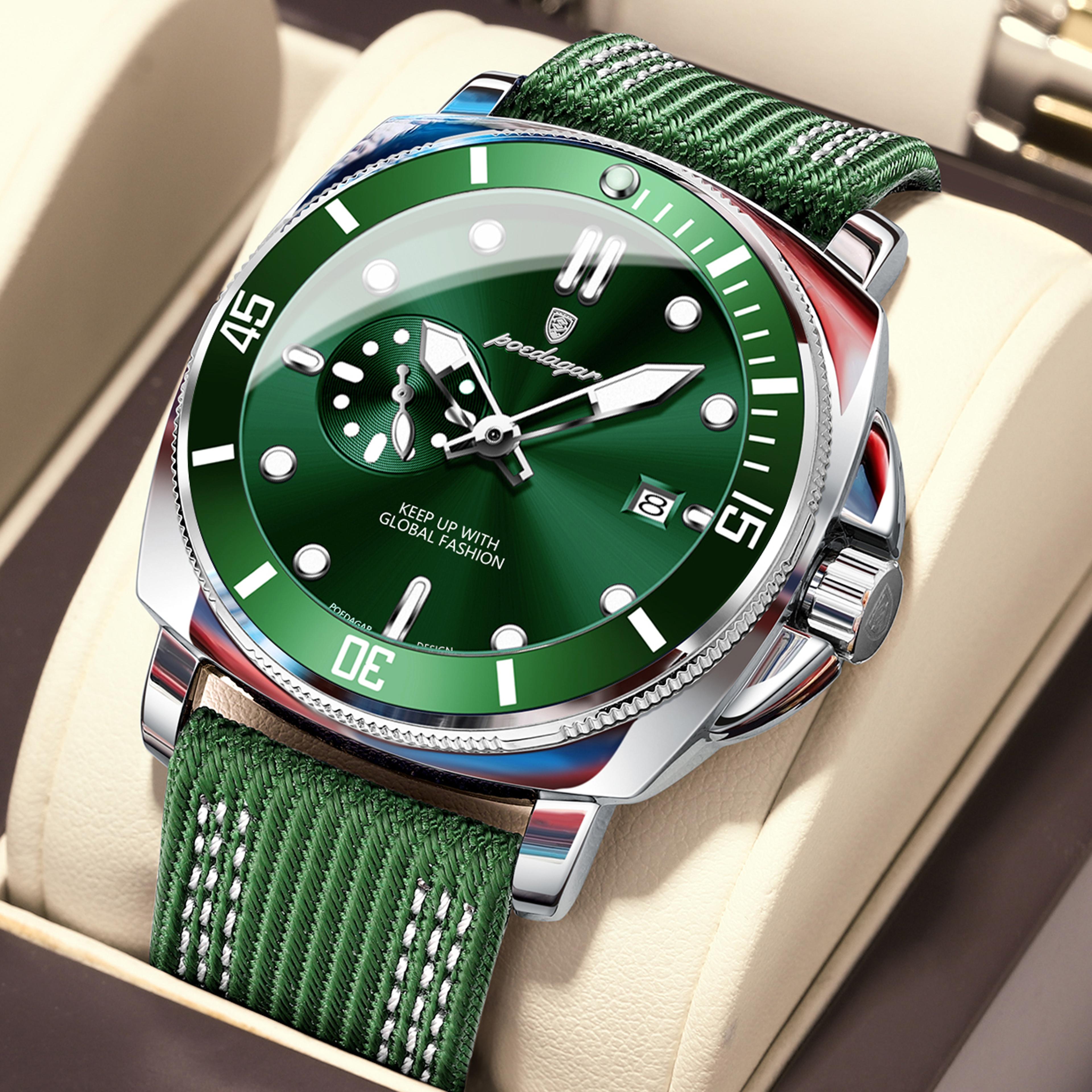 luxury men quartz watch waterproof luminous date business wristwatch