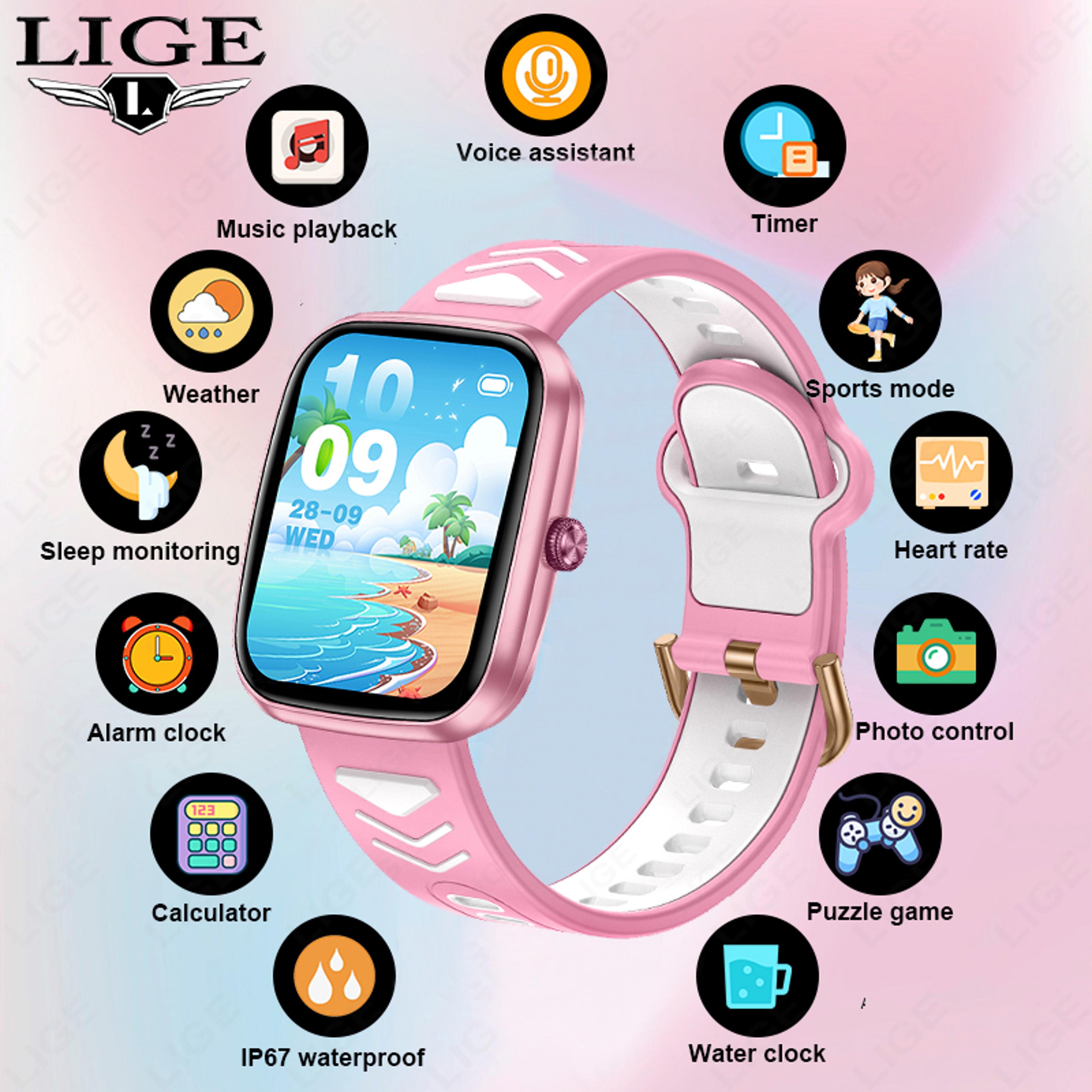 kids smart watch inch hd bluetooth calling fitness tracker