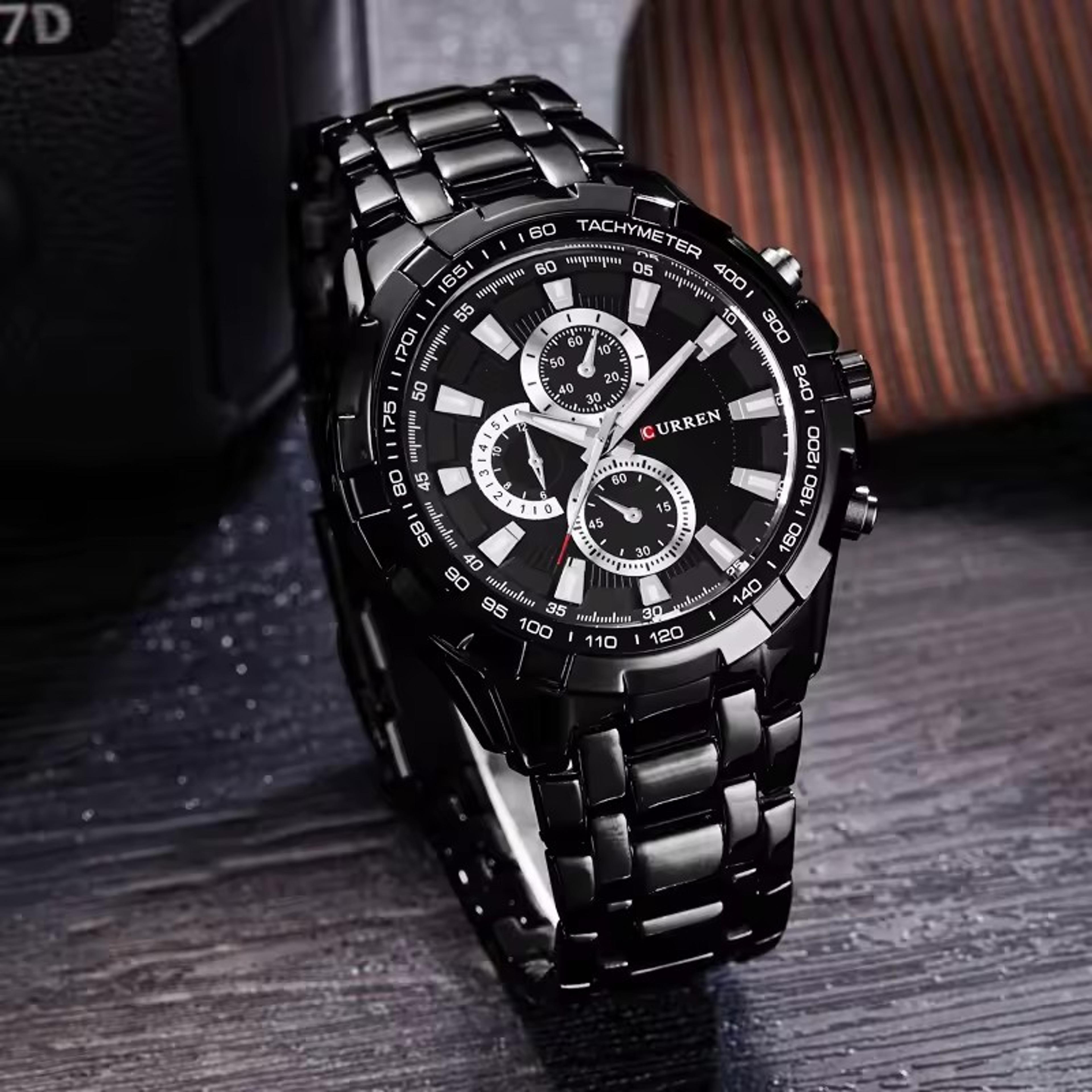 large dial mens quartz watch waterproof business wristwatch