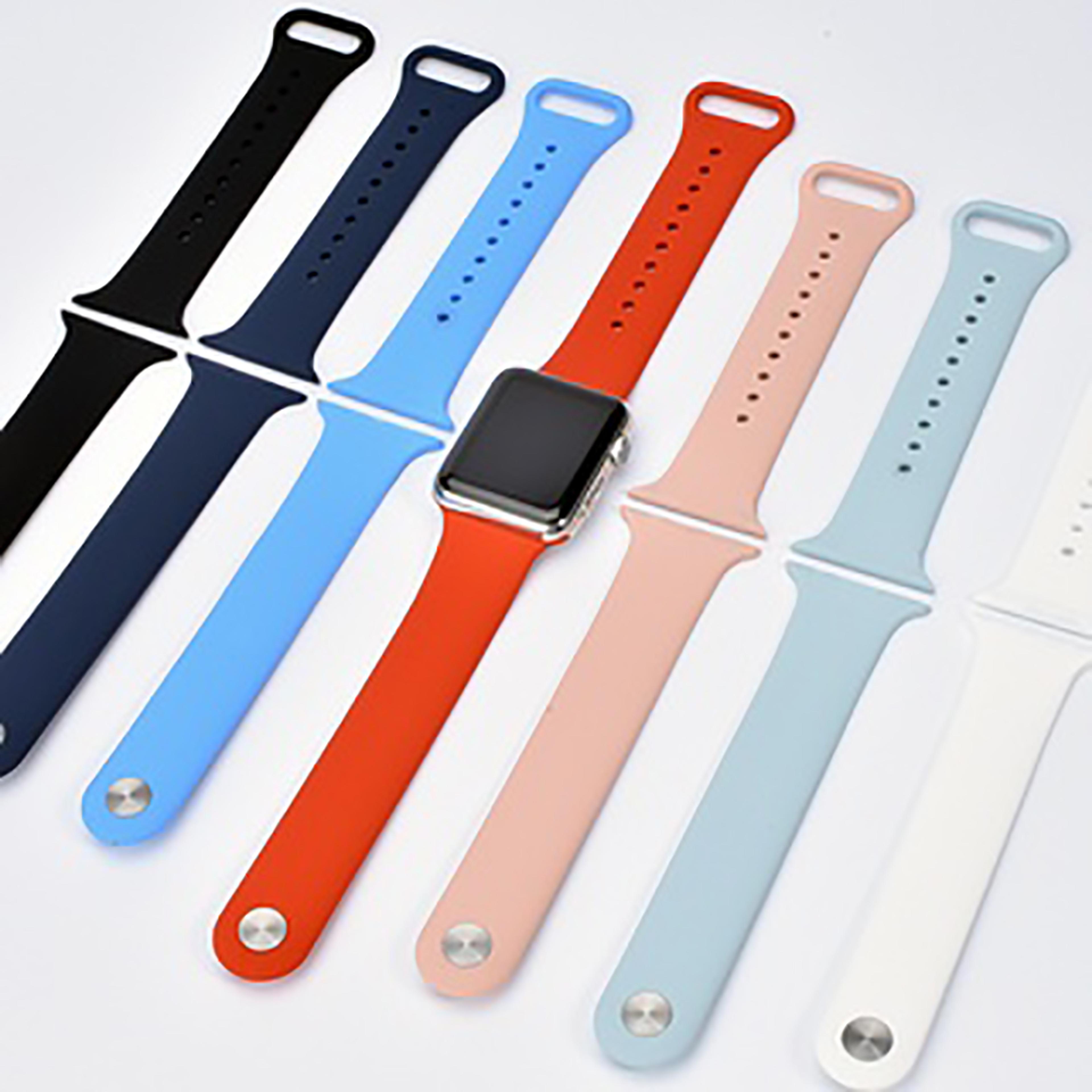 silicone sport strap for apple watch comfortable replacement wristband