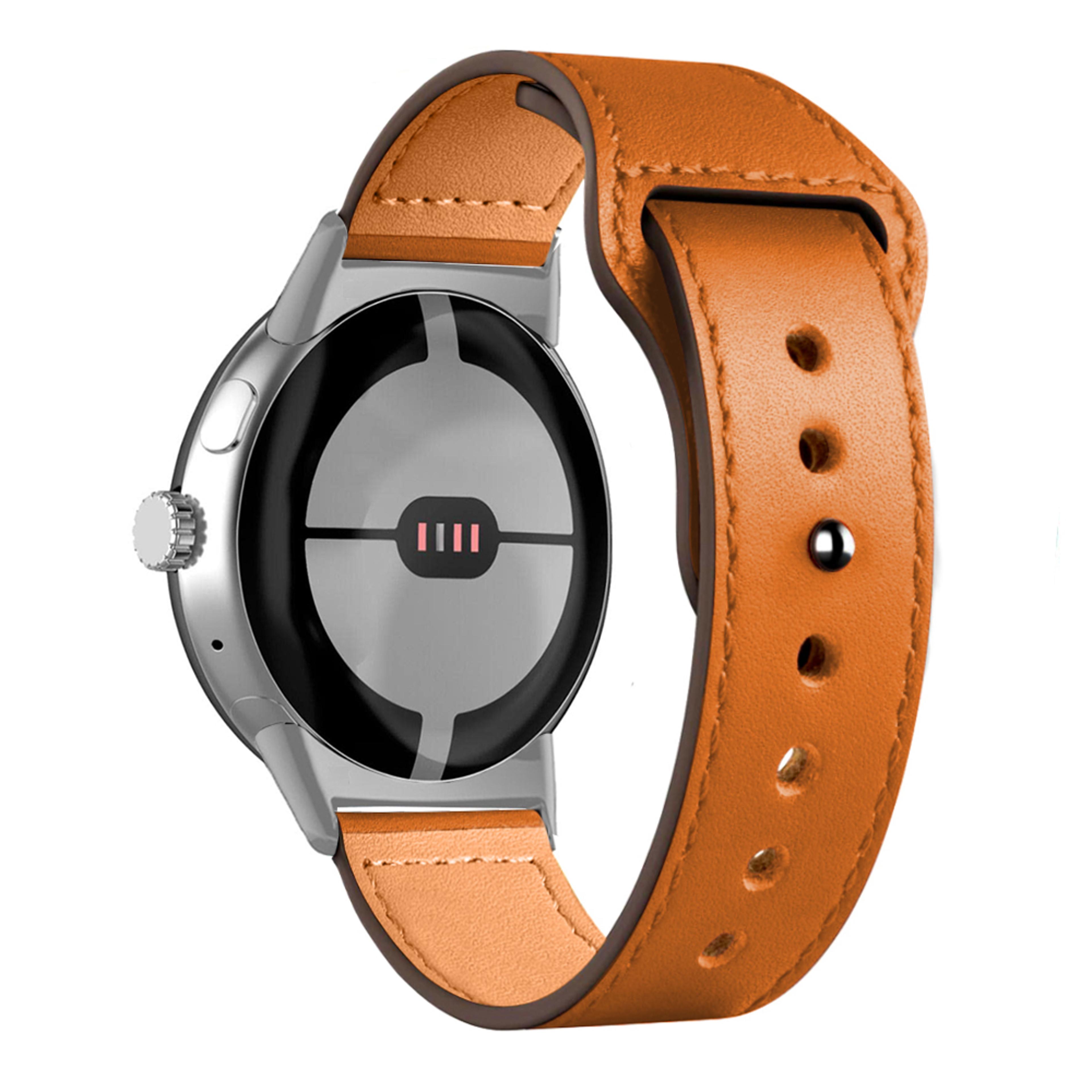 premium google pixel watch leather band lightweight replacement strap for pixel