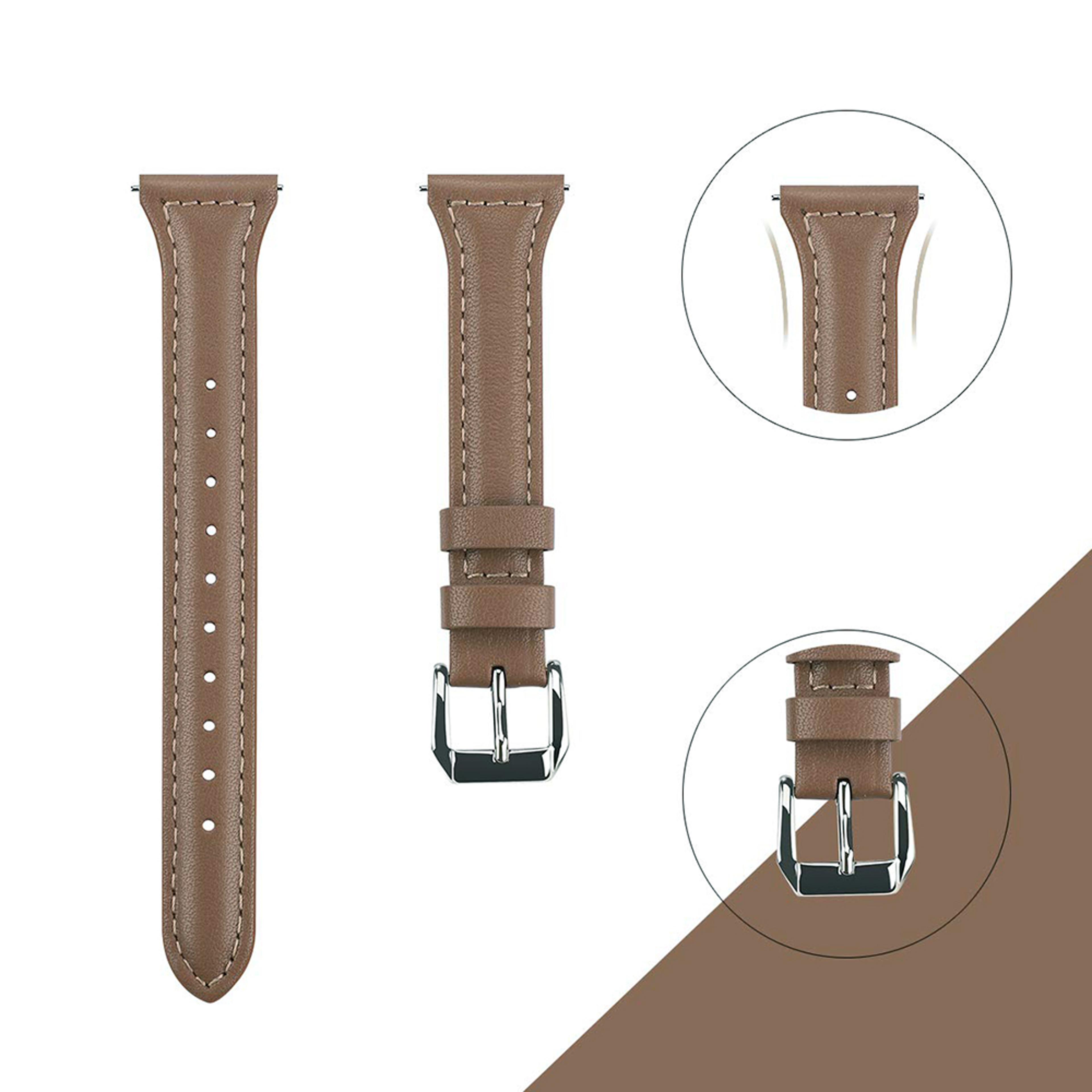 slim leather smartwatch band for samsung galaxy watch and huawei watch