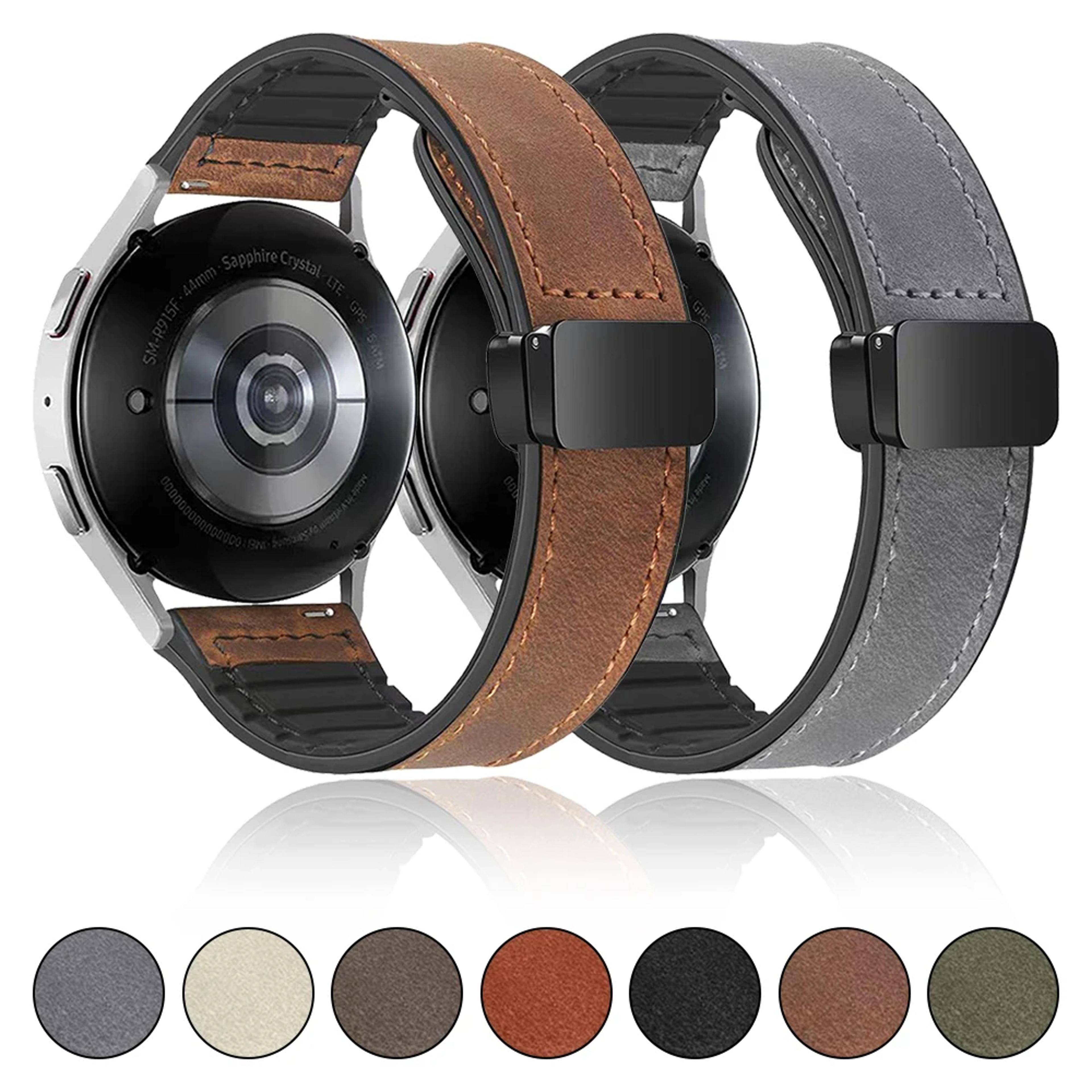 magnetic leather silicone band for samsung galaxy watch