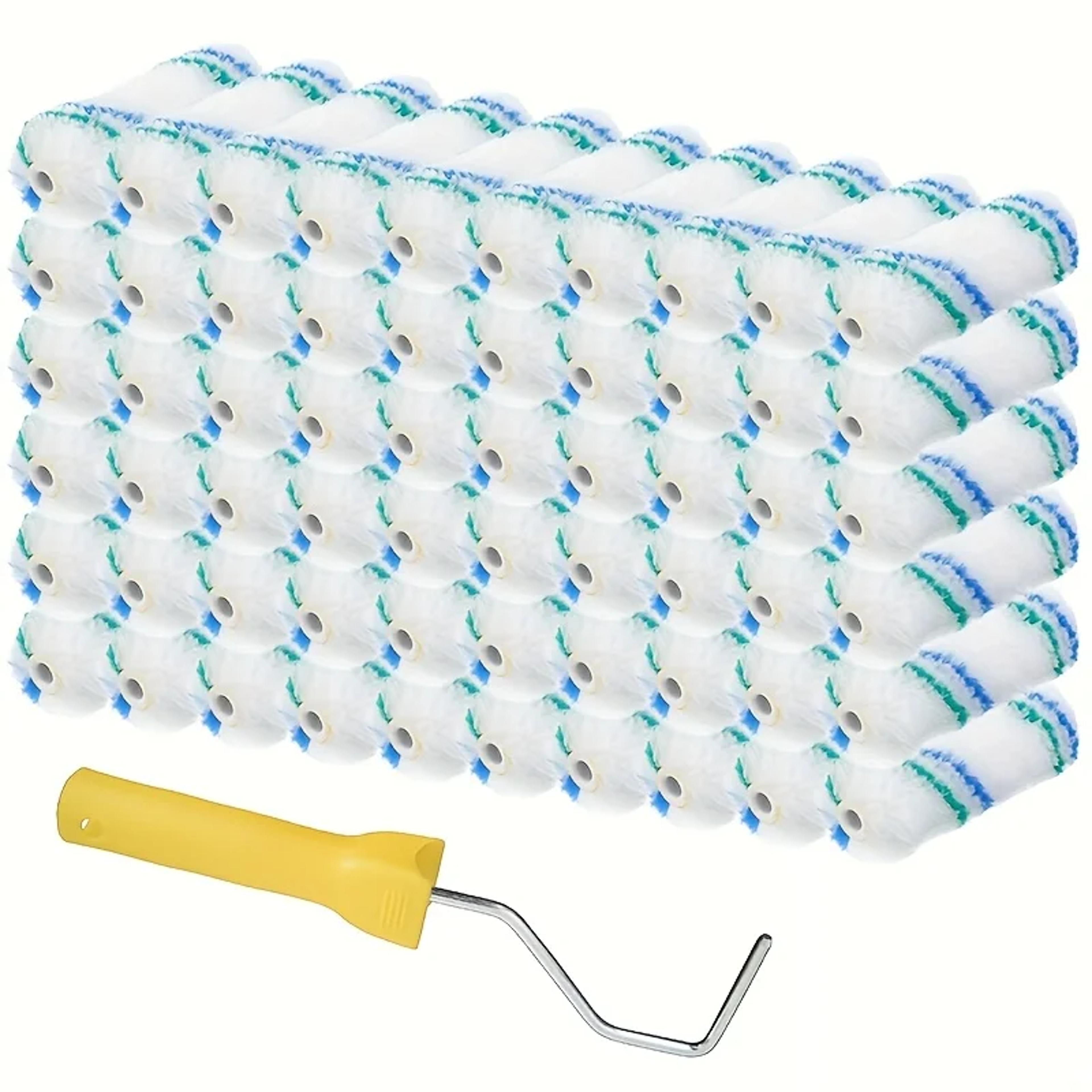 mini paint roller set with reusable handle and roller covers