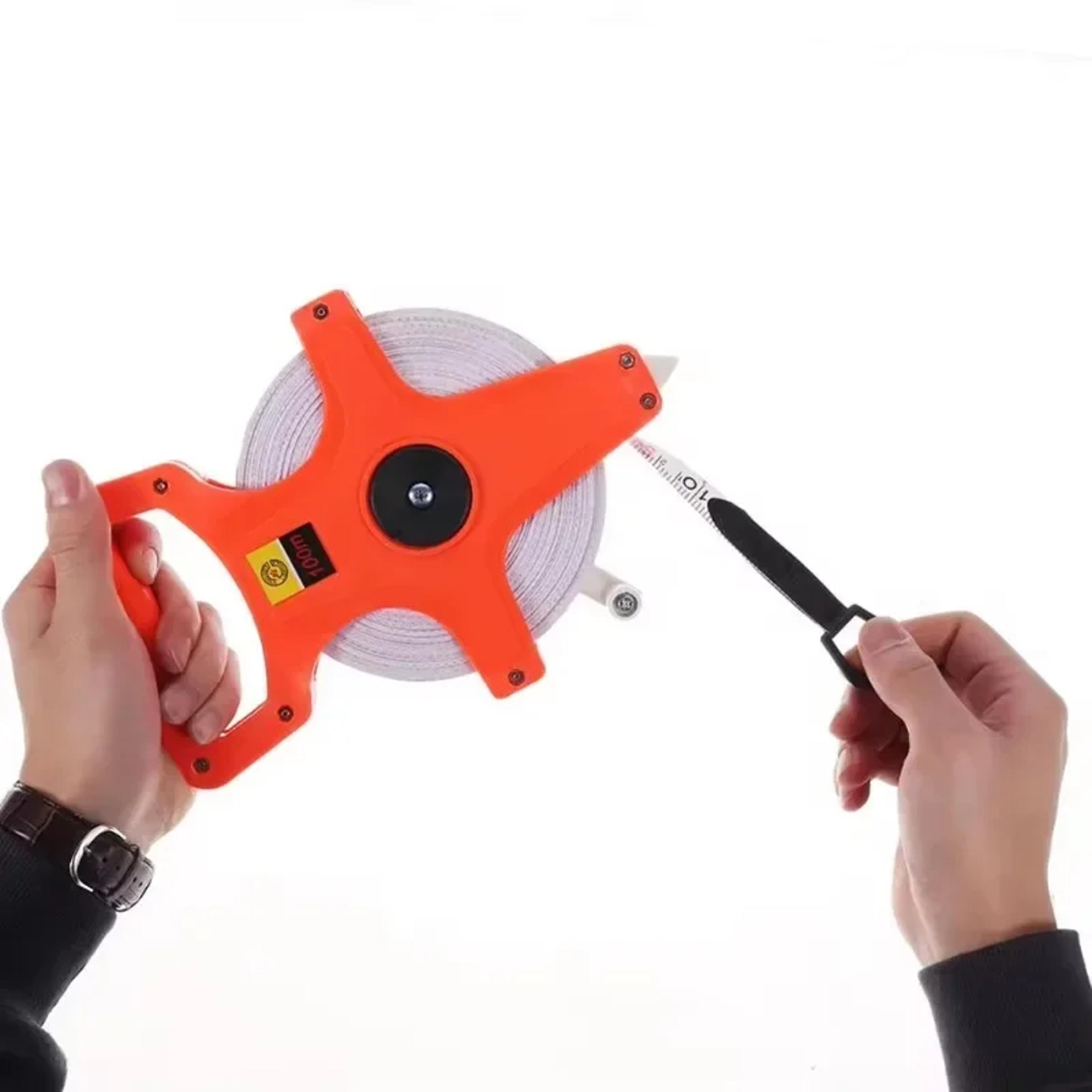 professional fiberglass tape measure open reel long distance measuring tool