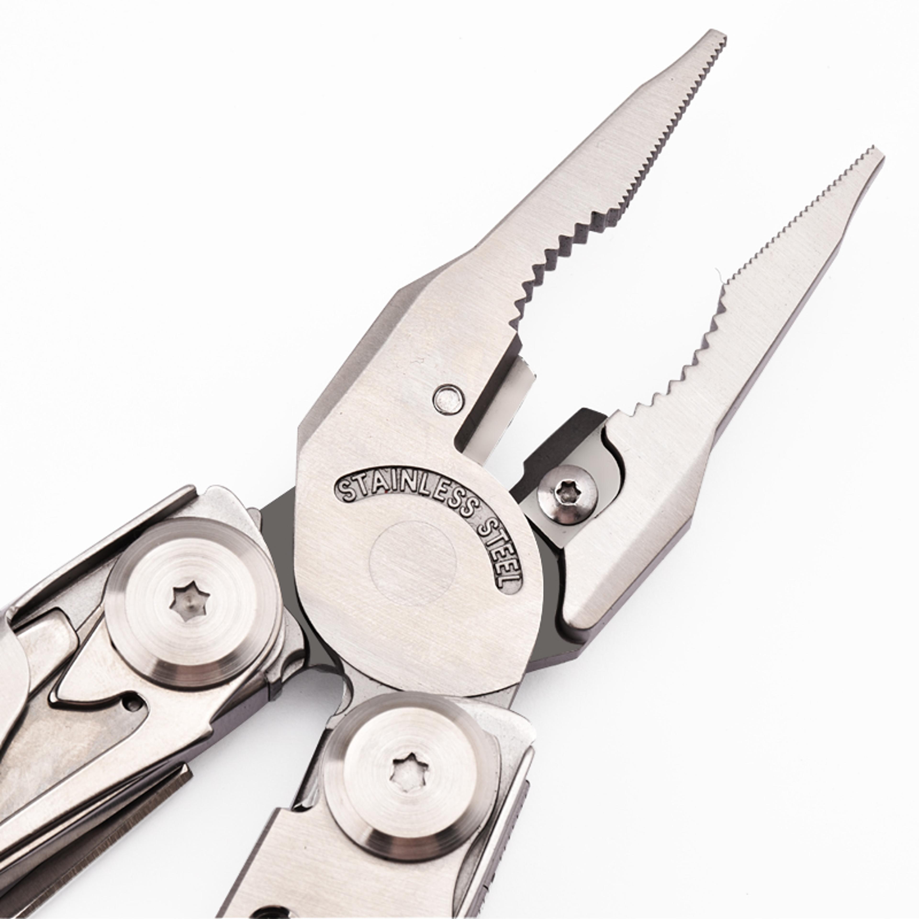 daicamping edc multitool pliers with folding knife scissors and replaceable saw