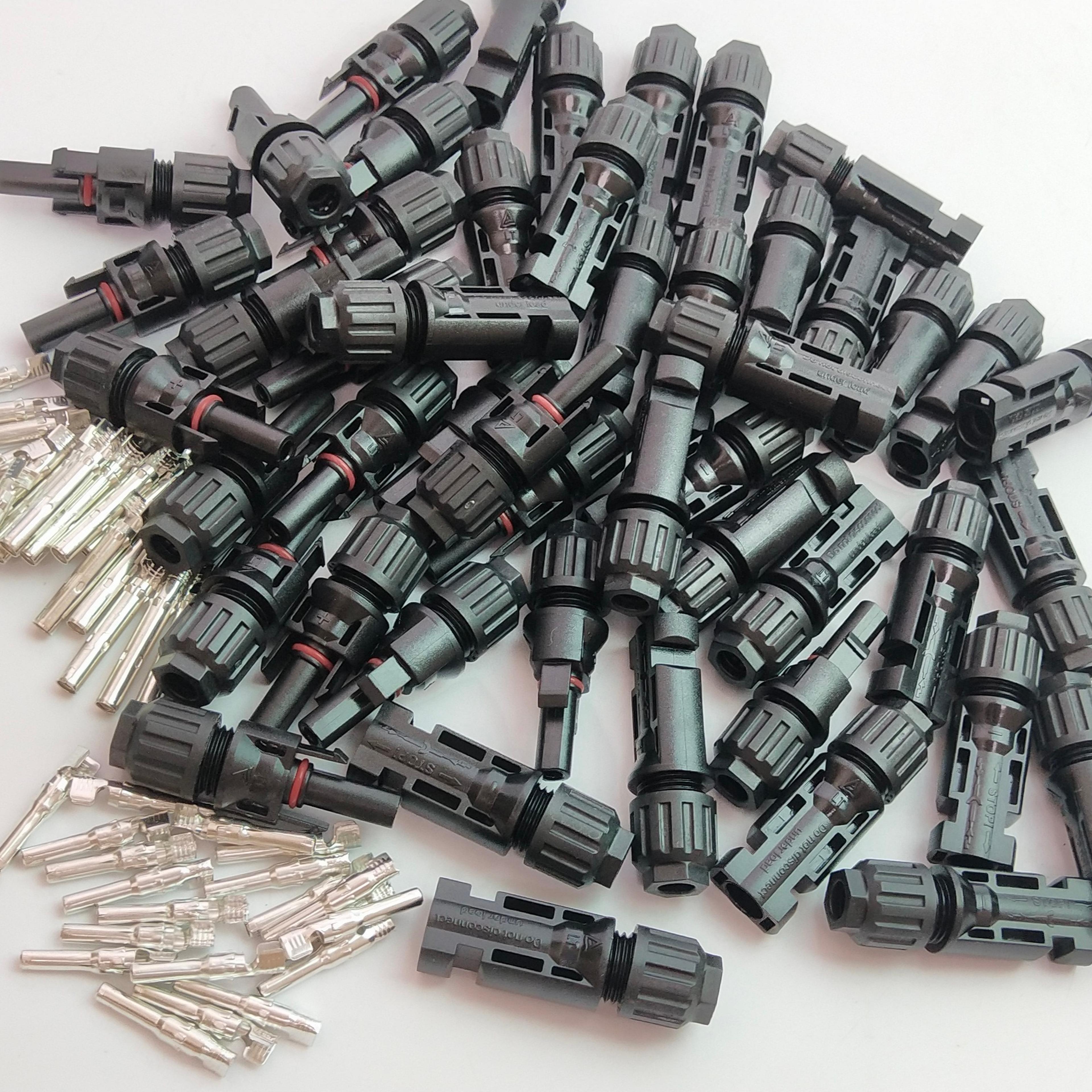 solar pv connectors male female solar panel cable connectors
