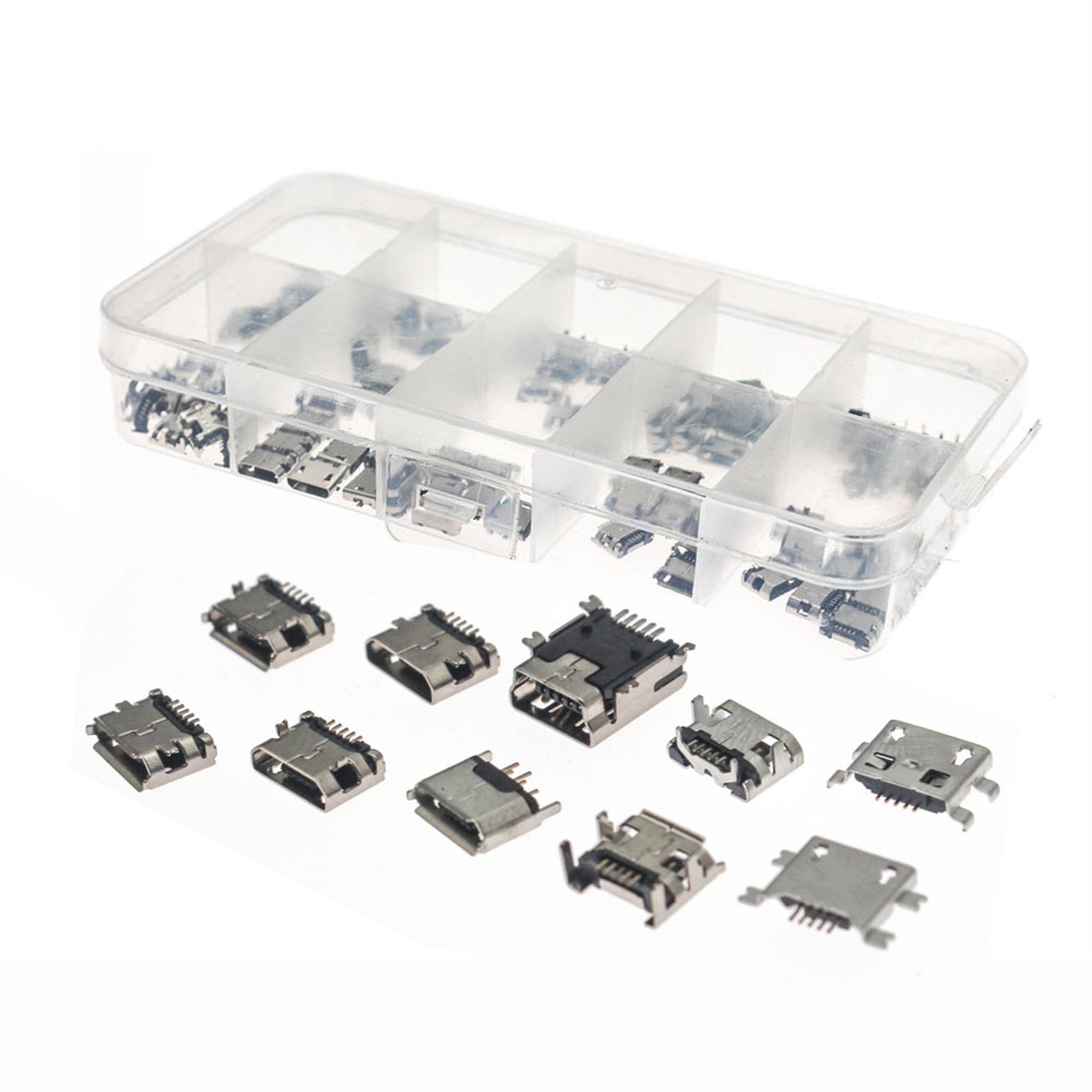 micro usb connector kit mini usb female charging port repair set