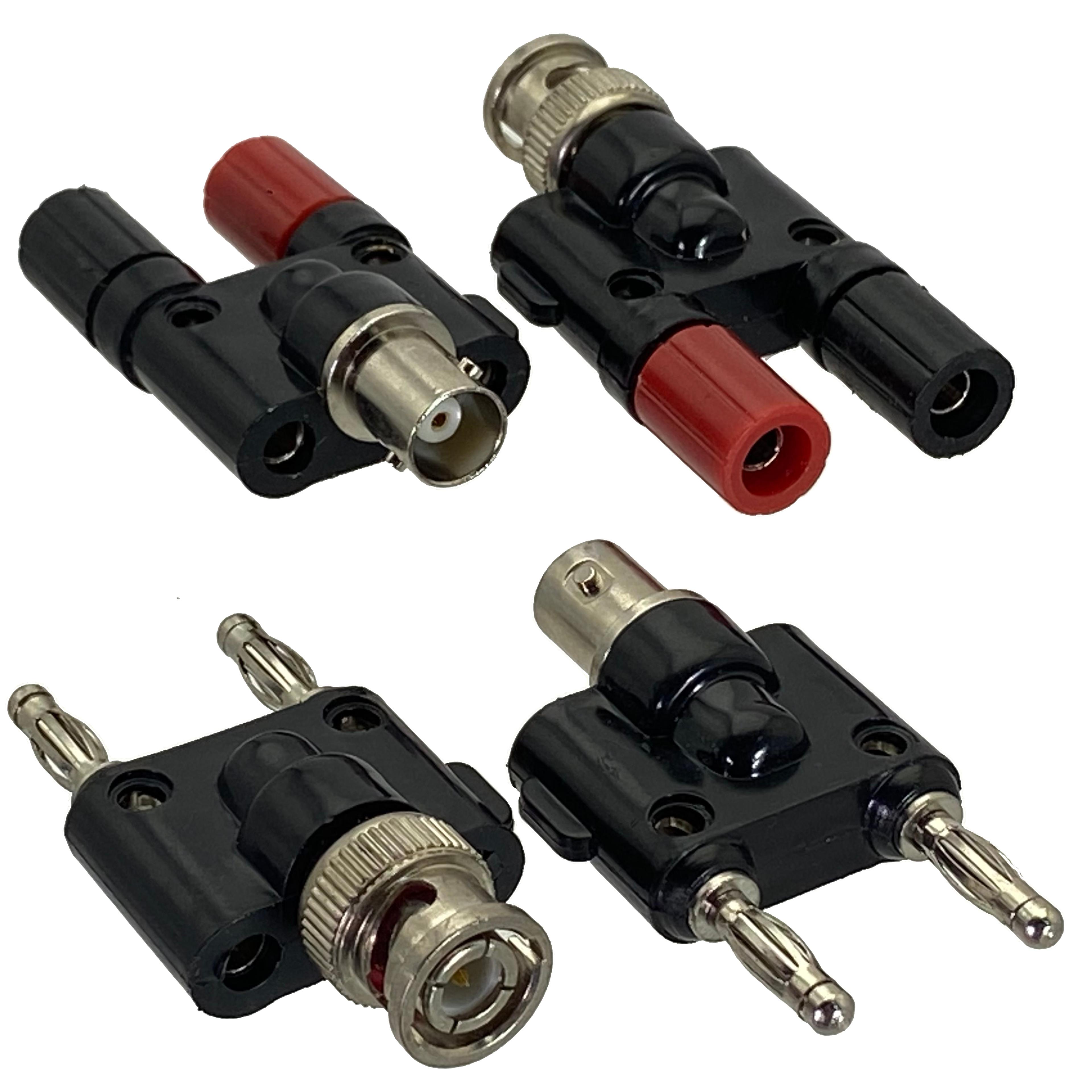 bnc to banana plug adapter rf coaxial test connector for oscilloscope and multimeter