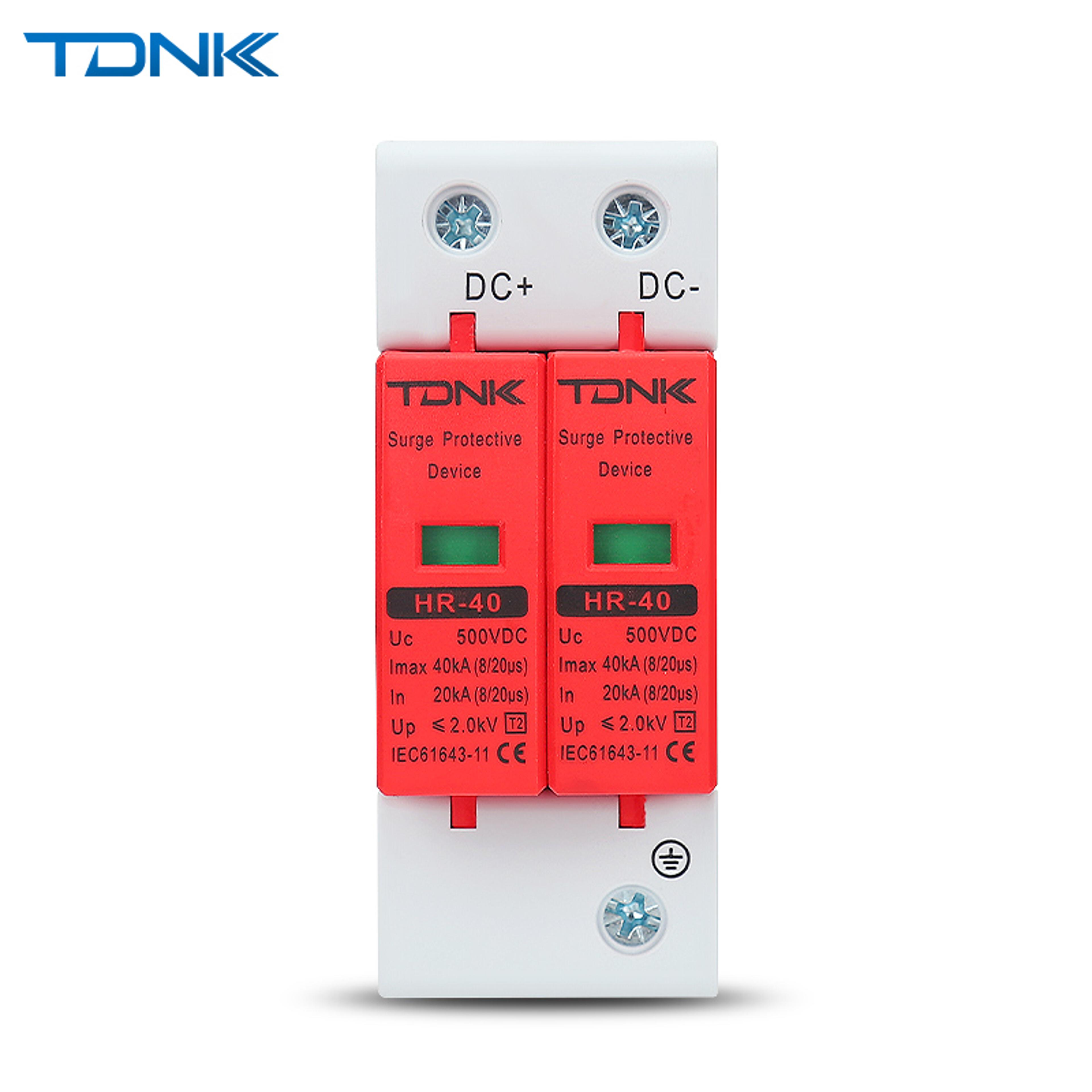 tdnk dc2p solar surge protector dc spd for photovoltaic lightning protection
