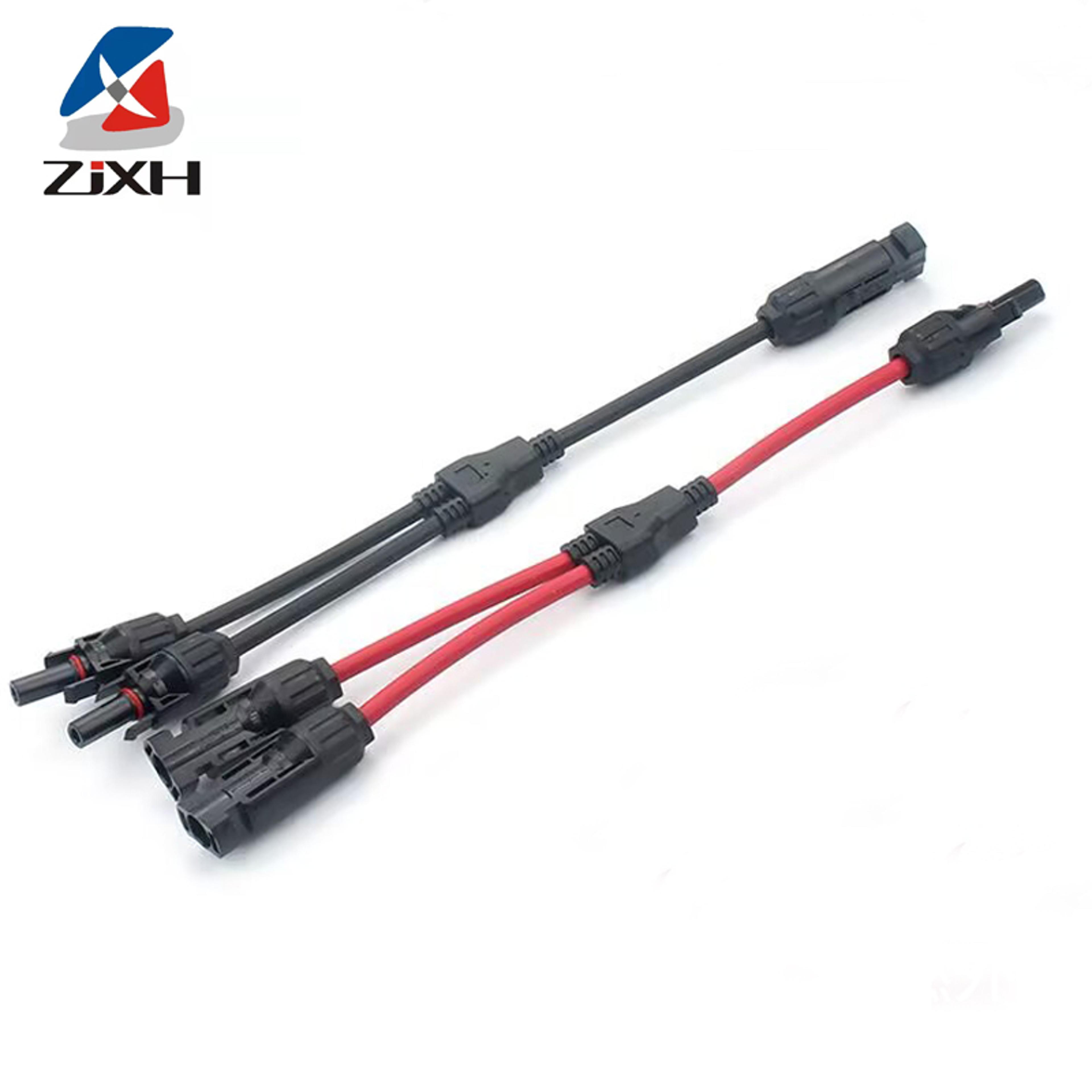 solar y branch connectors for parallel solar panel connection