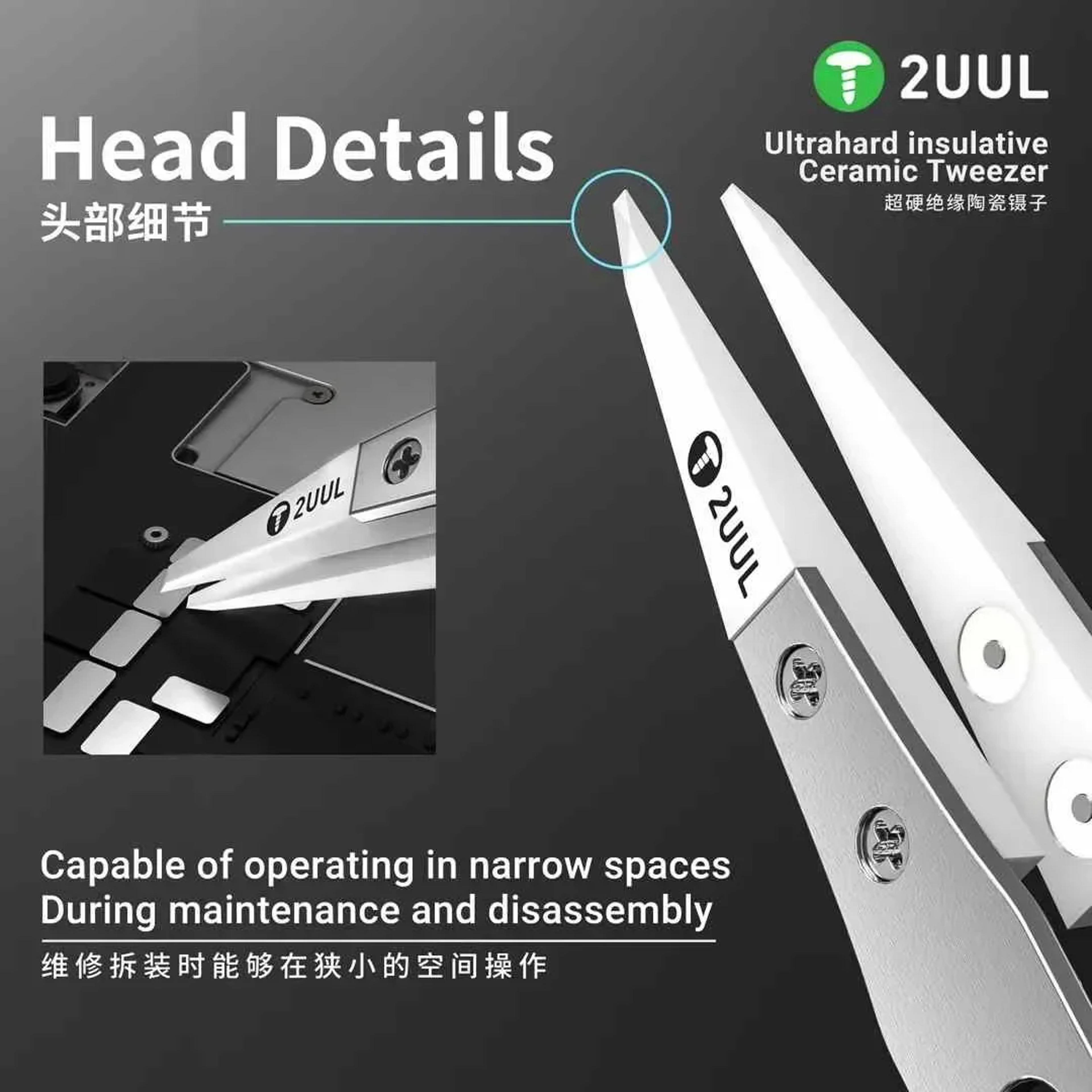 ceramic tweezers anti static precision tweezers for pcb and mobile phone repair