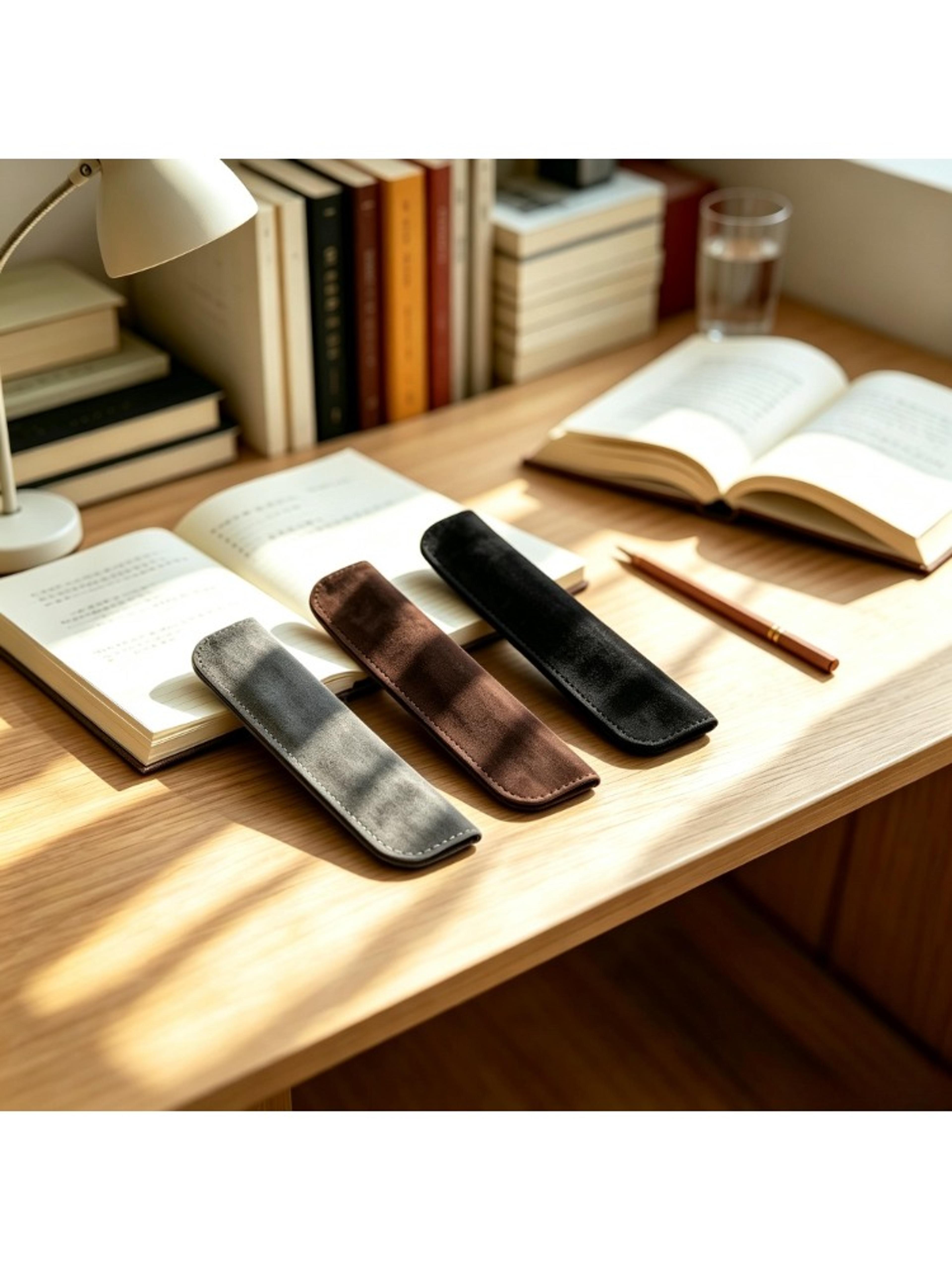 soft pu leather pen sleeve single pen holder protective pencil case