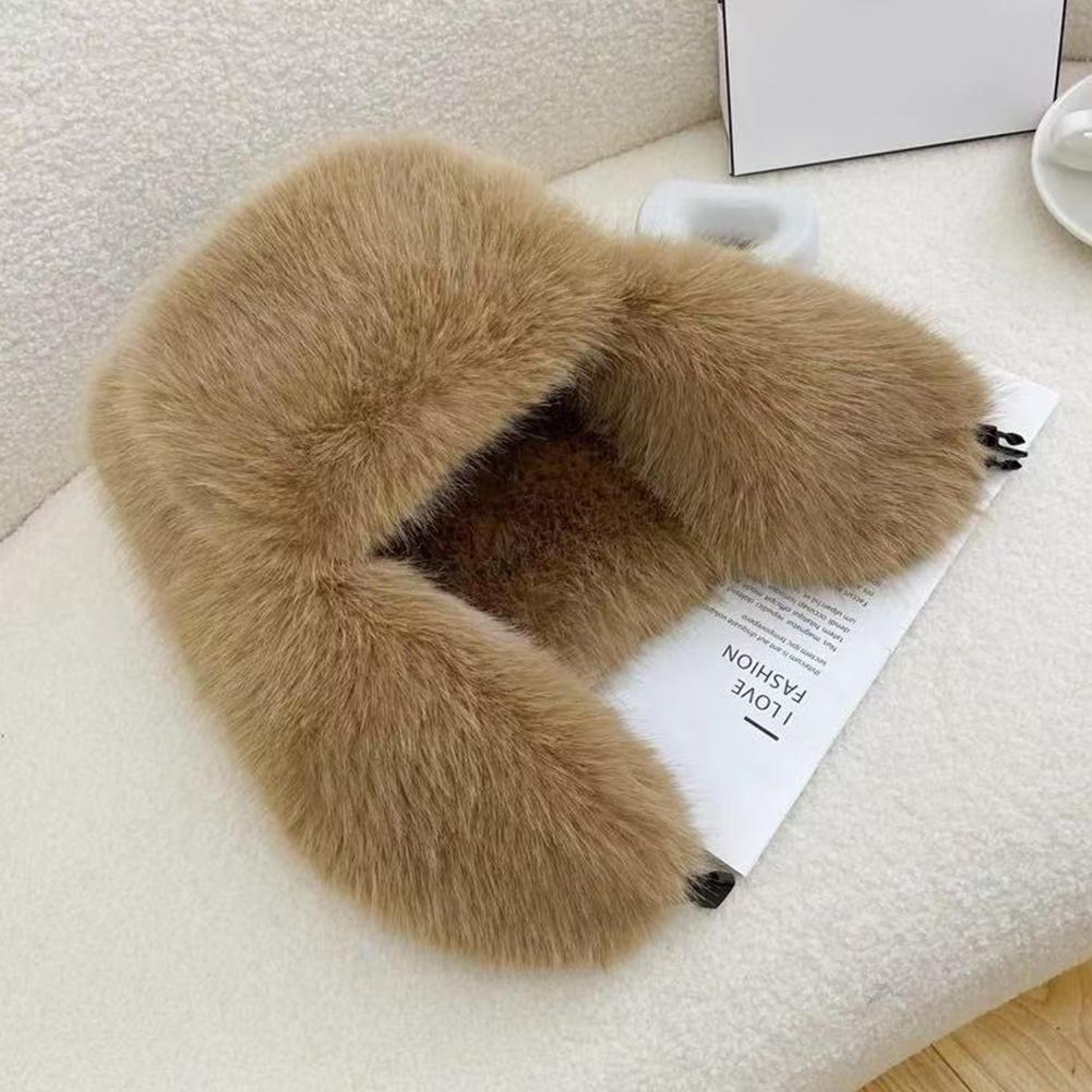 faux fur bomber hat windproof winter trapper hat with warm earflaps