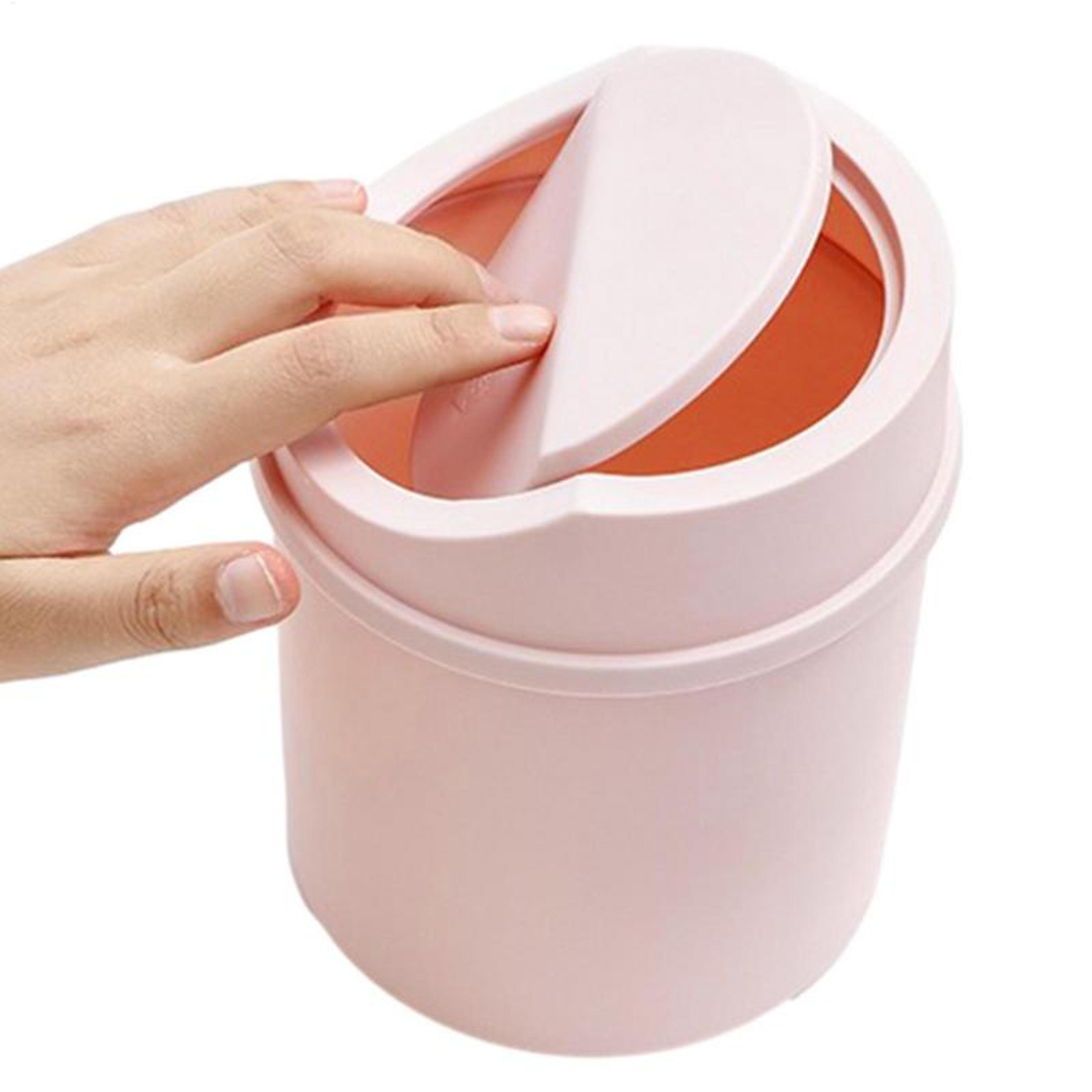 mini desktop trash can with lid compact tabletop waste bin