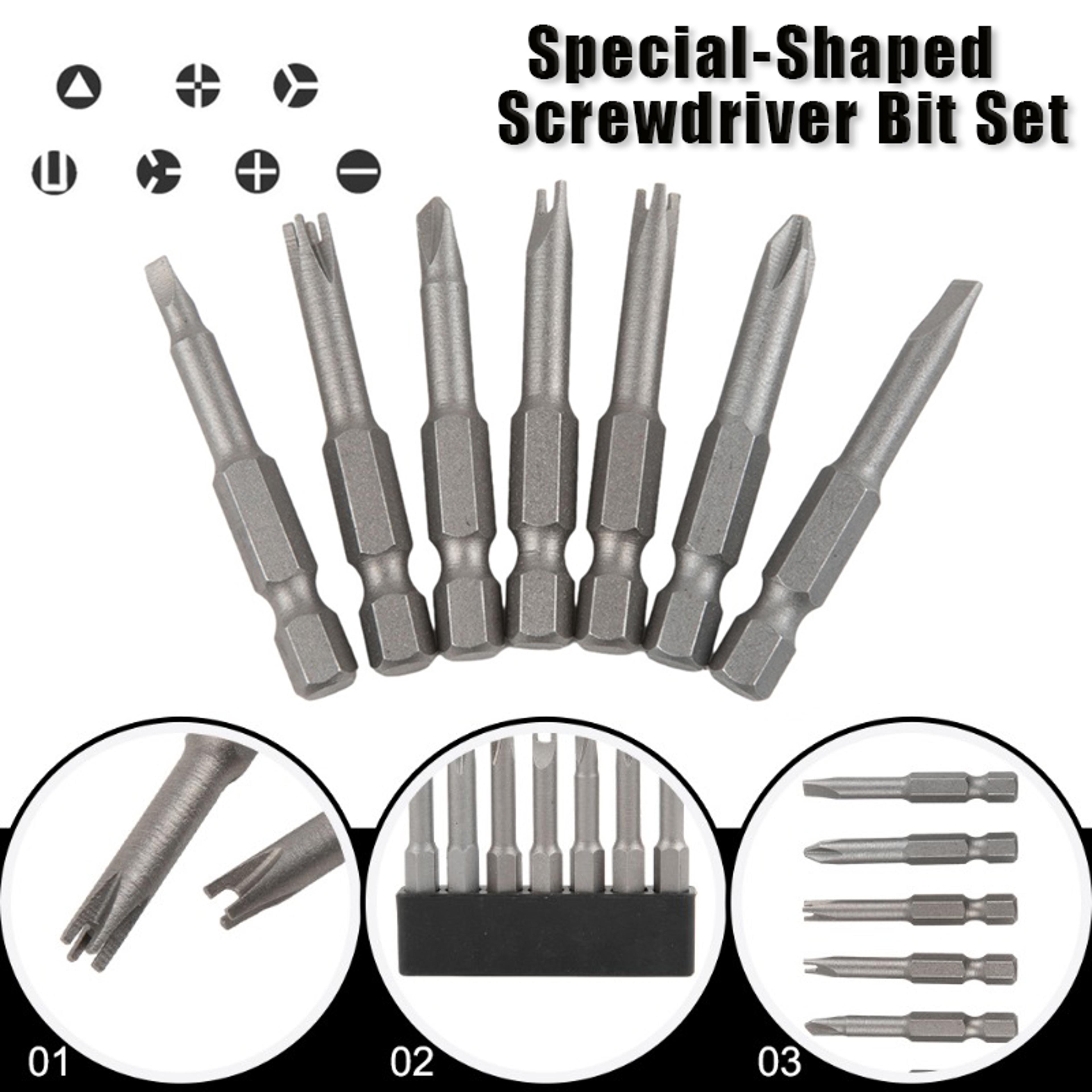 special shaped screwdriver bit set magnetic security bits for power tools