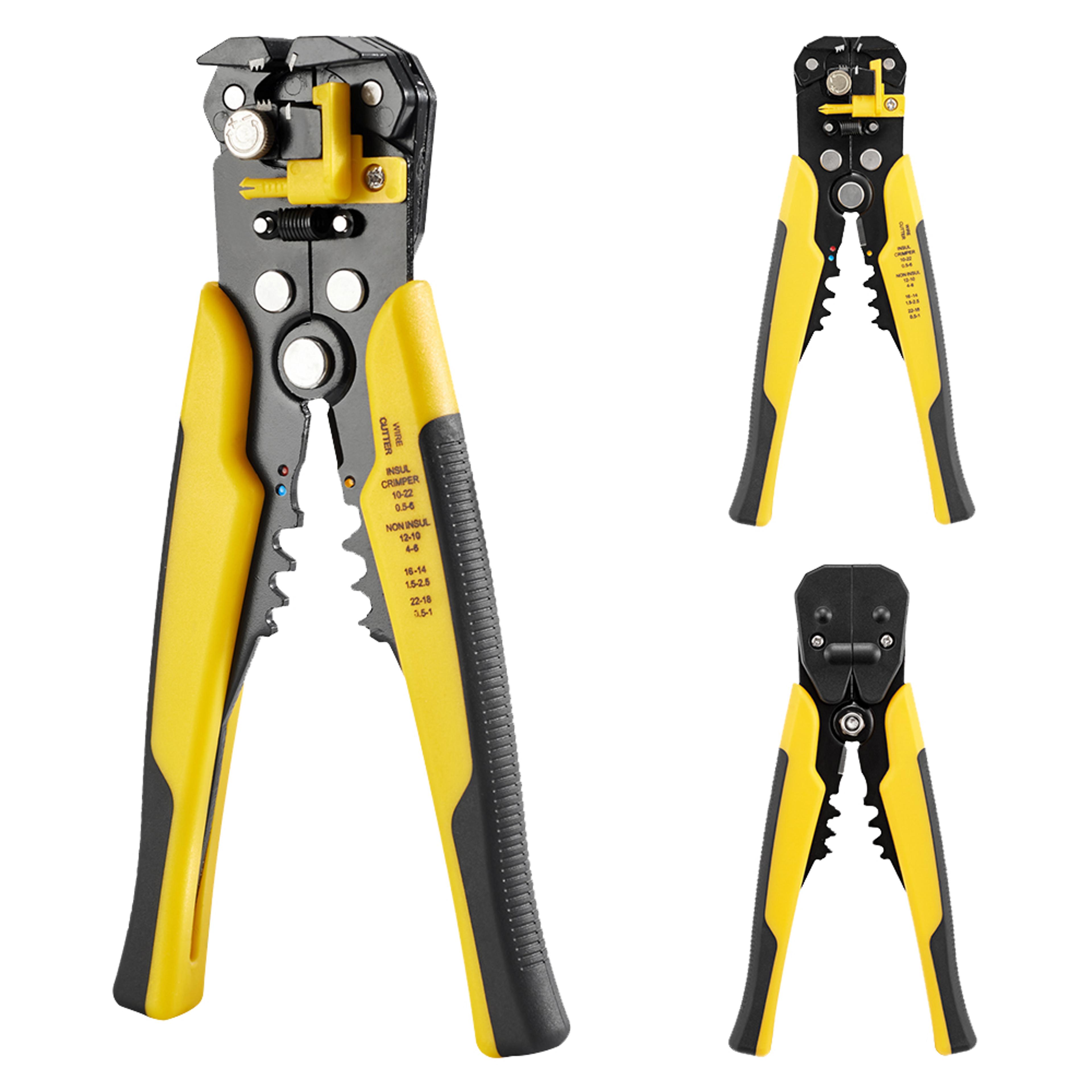 automatic wire stripper multitool pliers with cable cutter and crimper