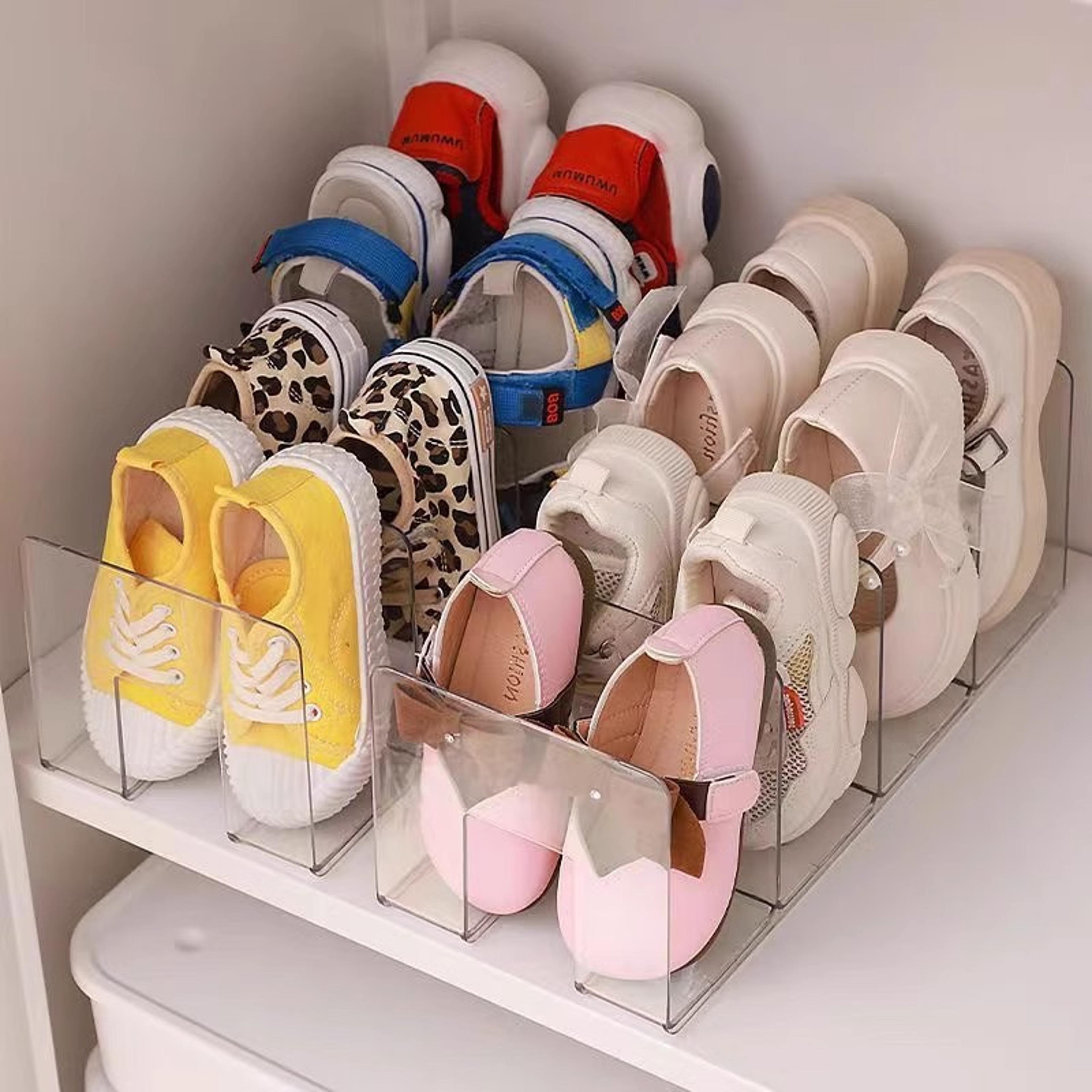 transparent acrylic shoe rack compartment space saving shoe organizer