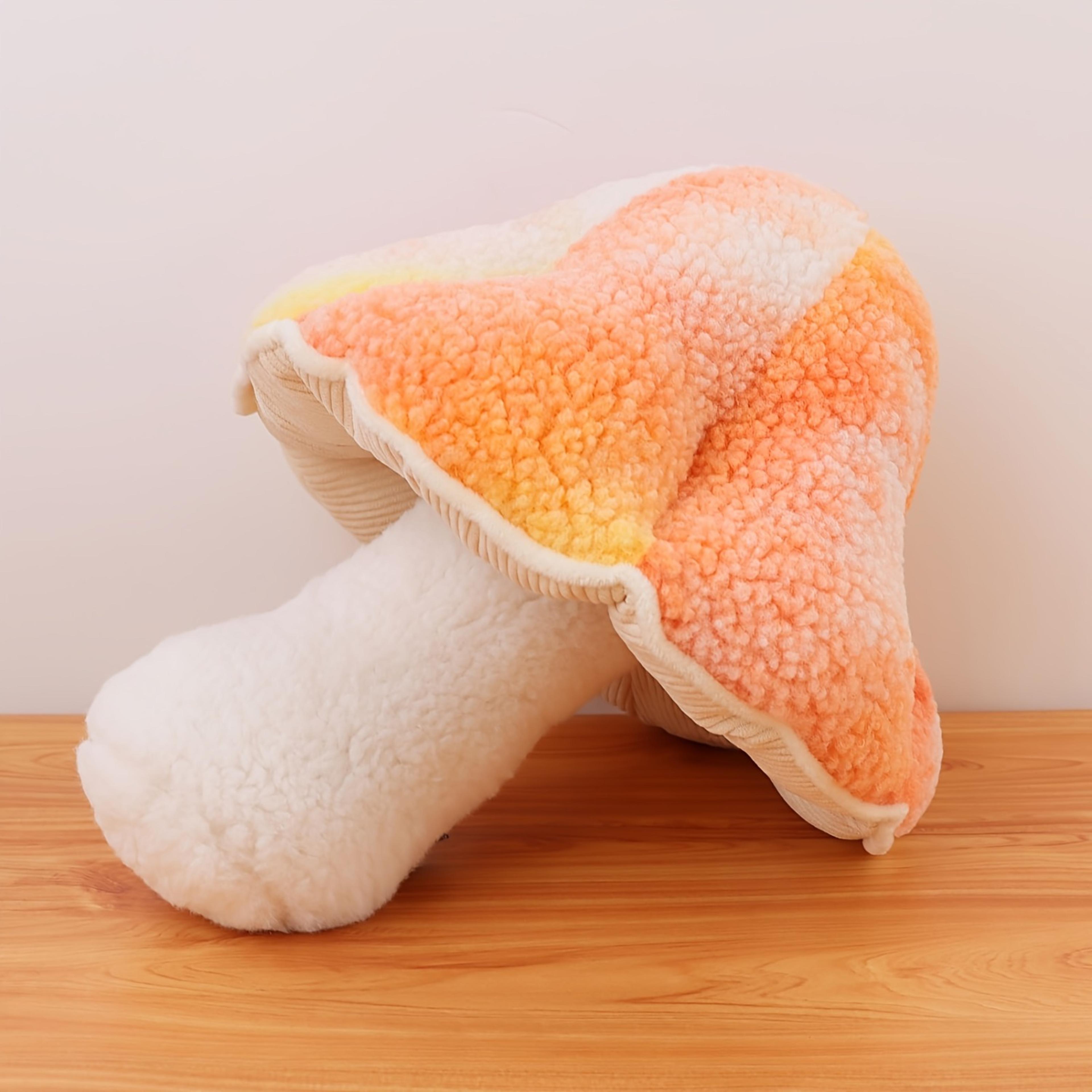 cozy mushroom plush pillow soft stuffed cushion for kids and adults