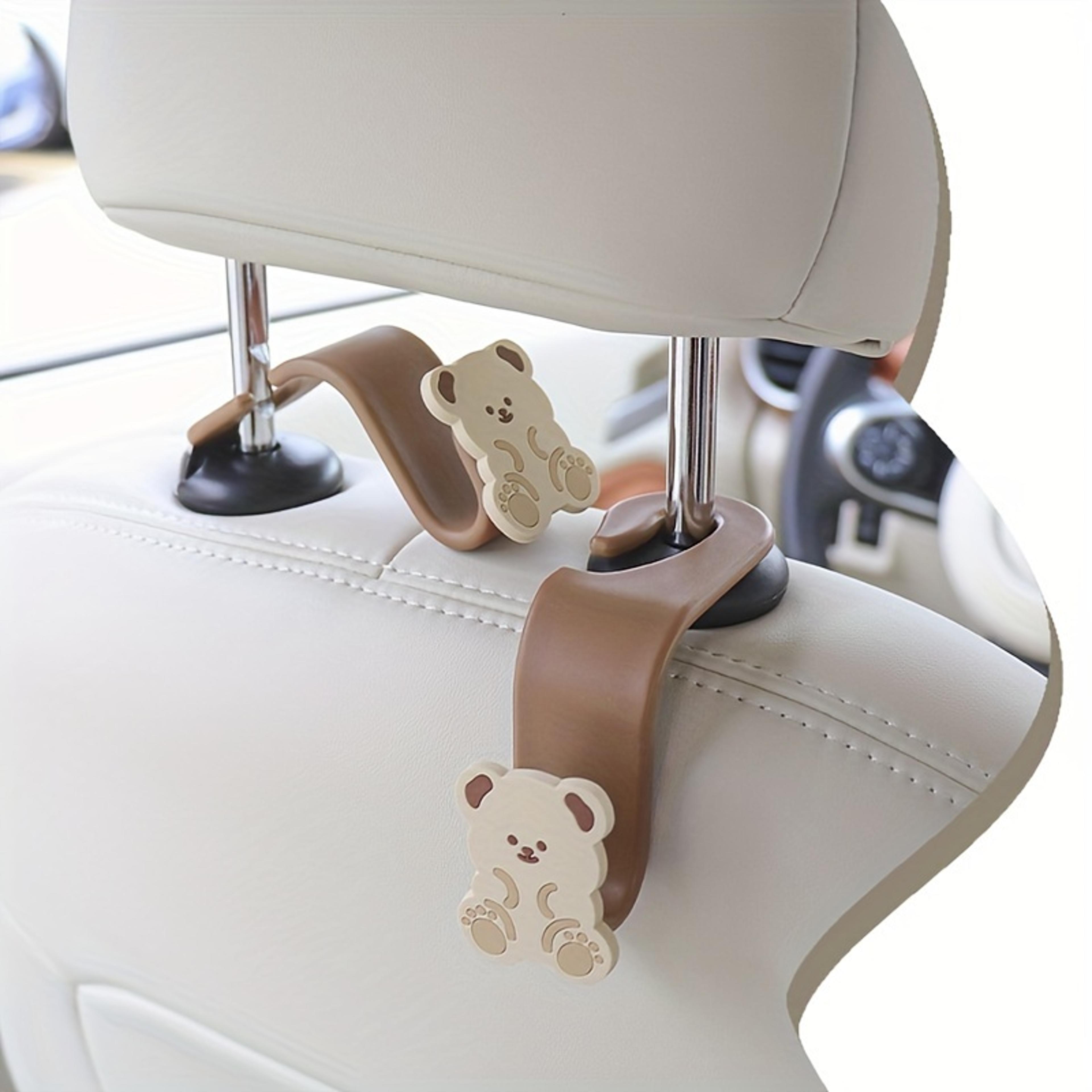 cute bear bunny car headrest hooks for bags and purses