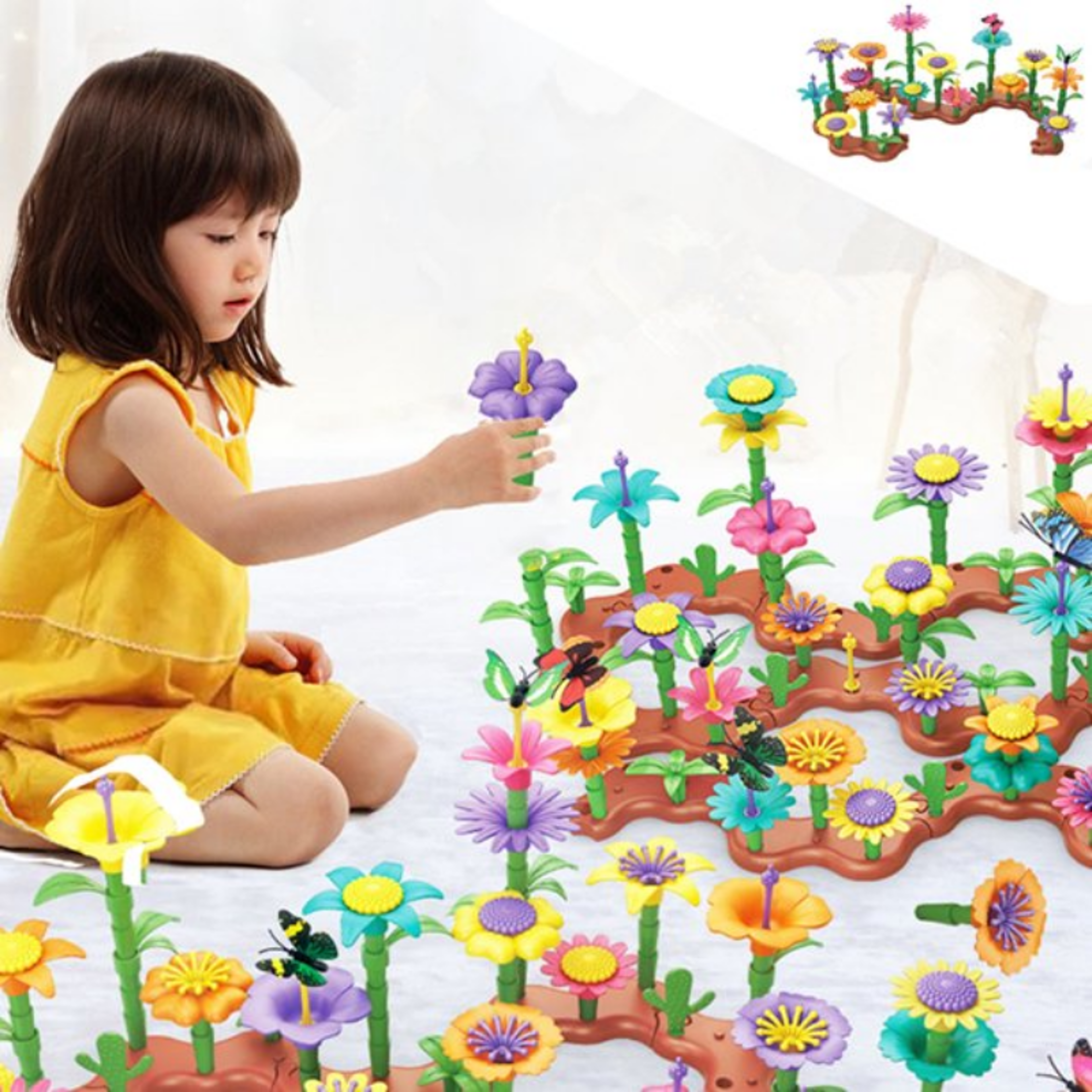 flower garden building toy creative learning set for kids ages