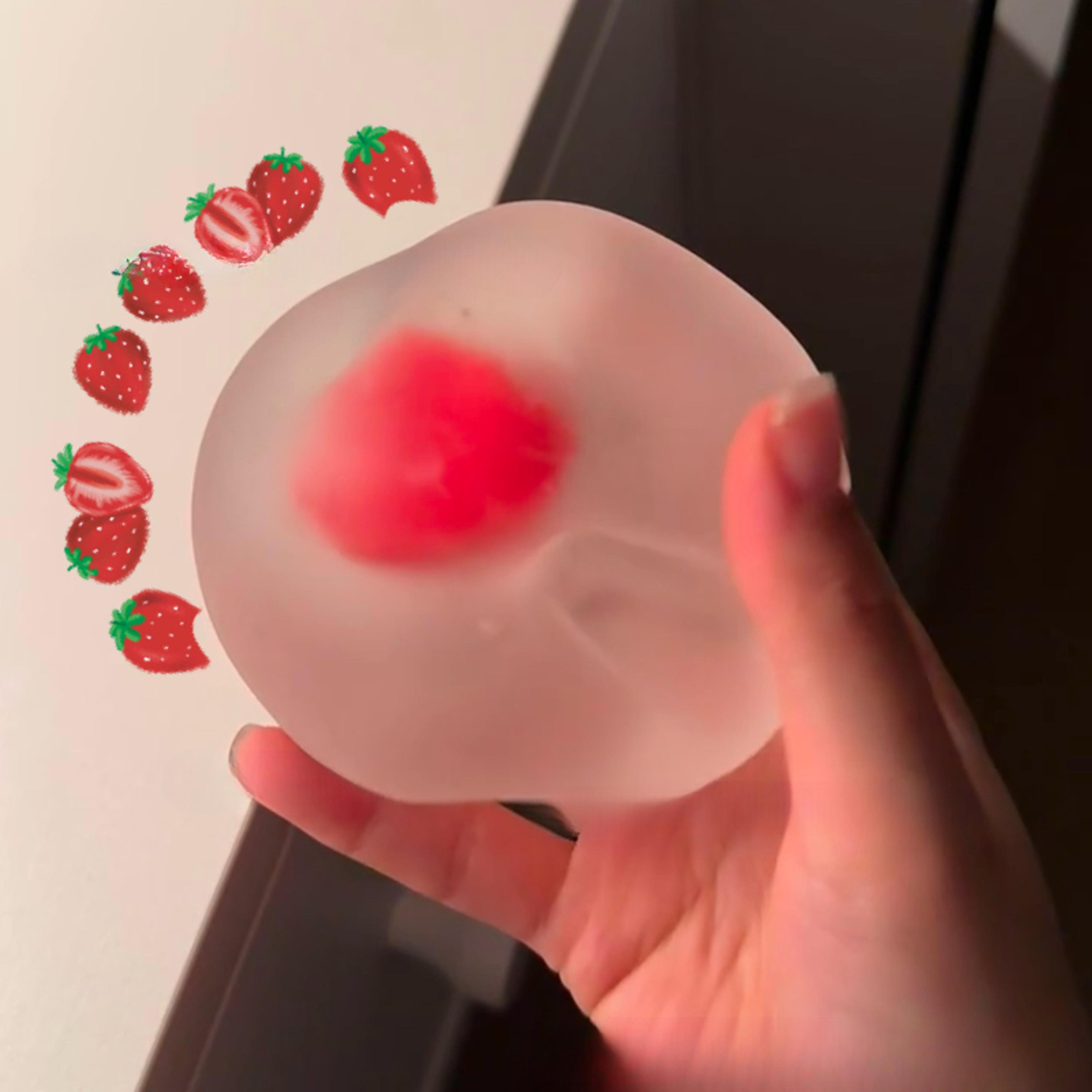 strawberry mochi squishy toy slow rebound stress relief fidget toy