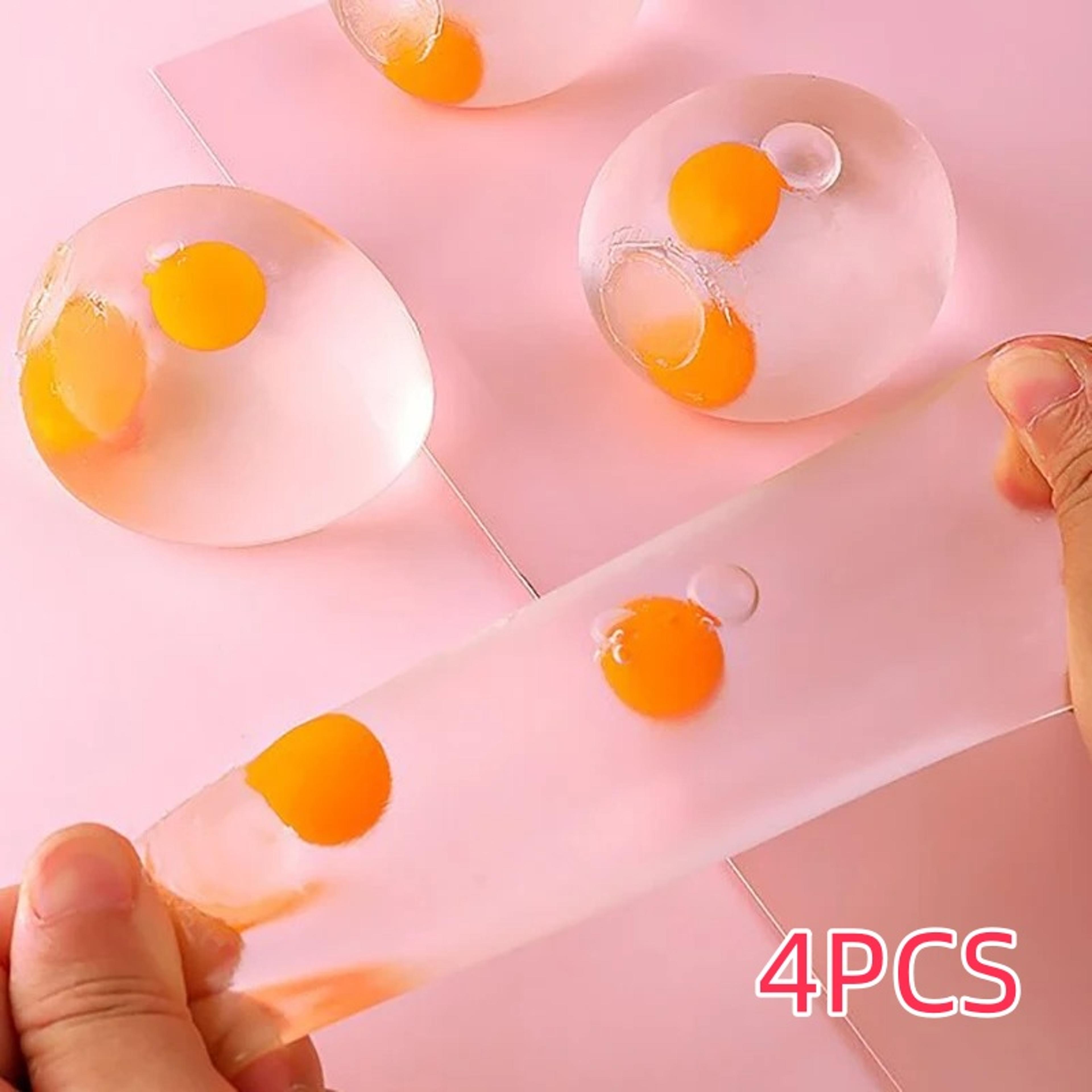clear egg yolk squishy splat ball stress relief fidget toy
