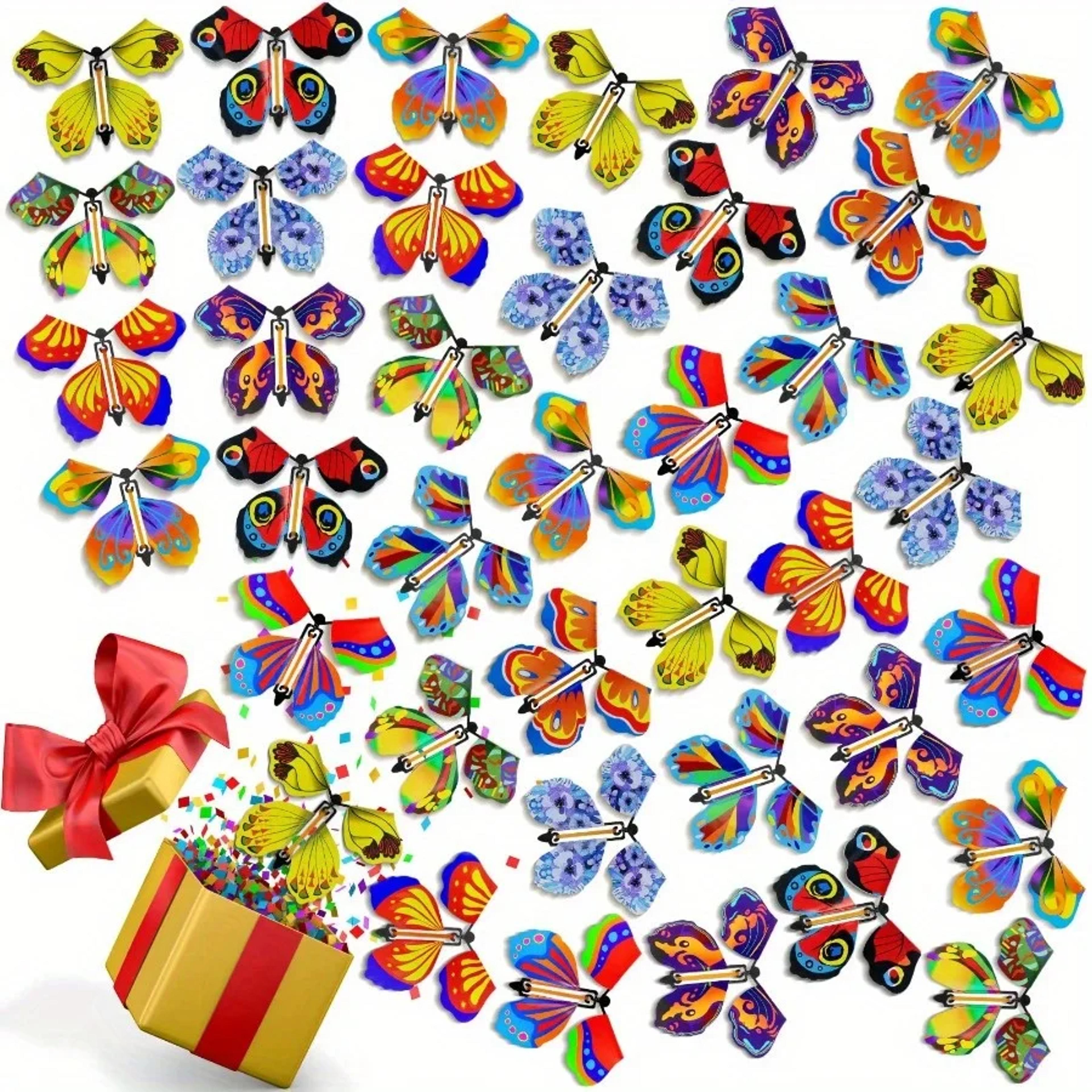 magic flying butterfly wind up surprise toy bookmark