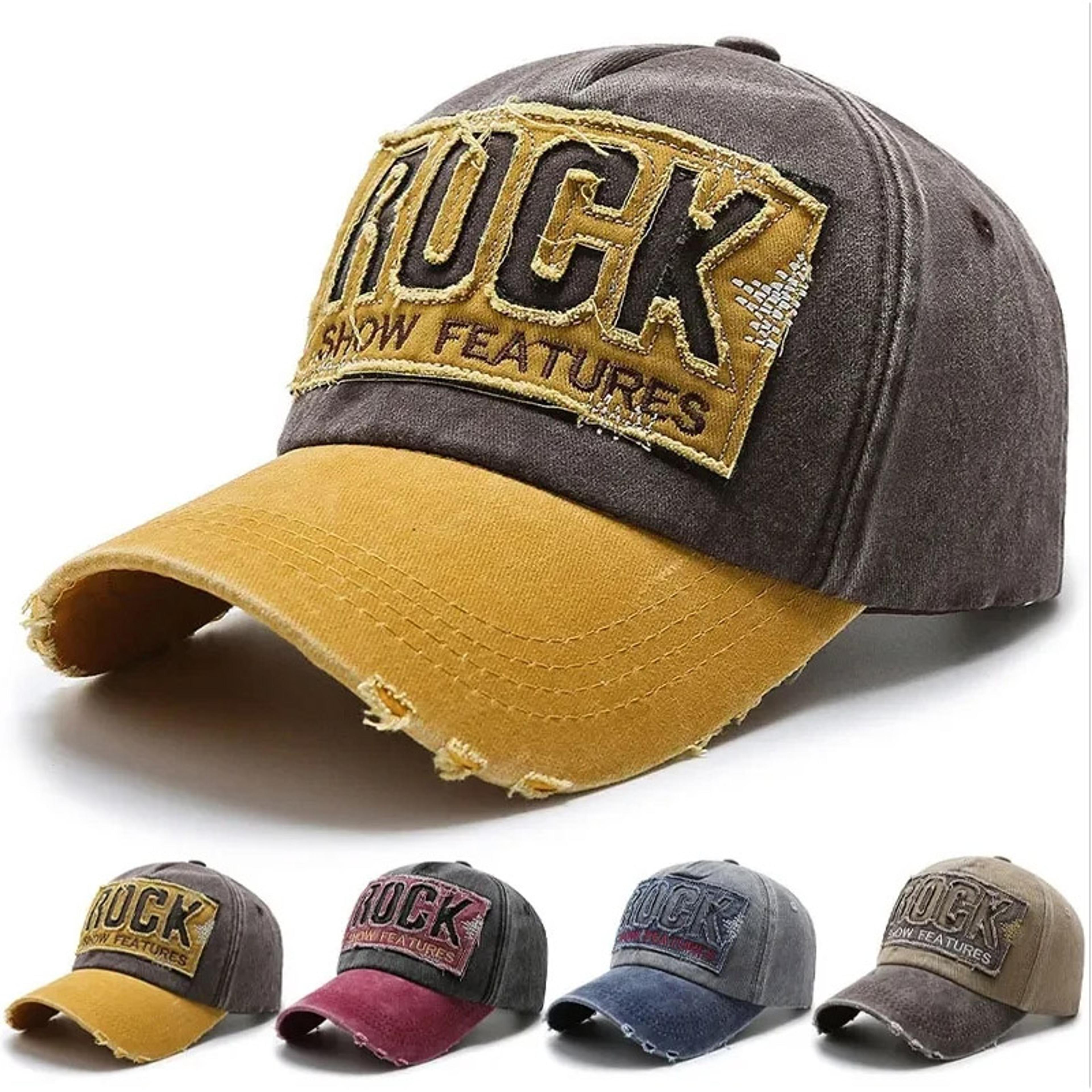 vintage washed denim baseball cap unisex adjustable letter embroidered dad hat