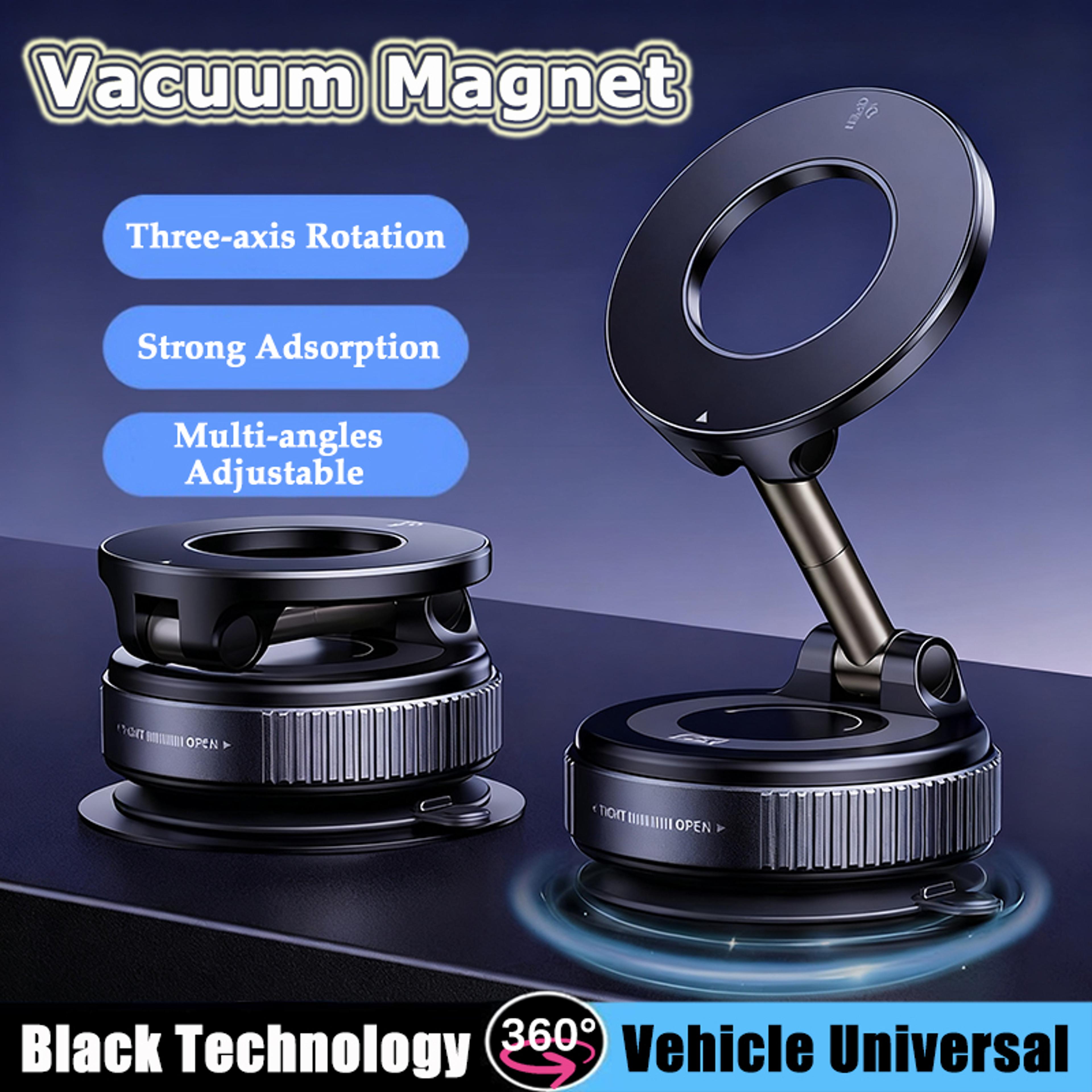 vacuum magnetic car phone holder foldable 360 degree suction mount