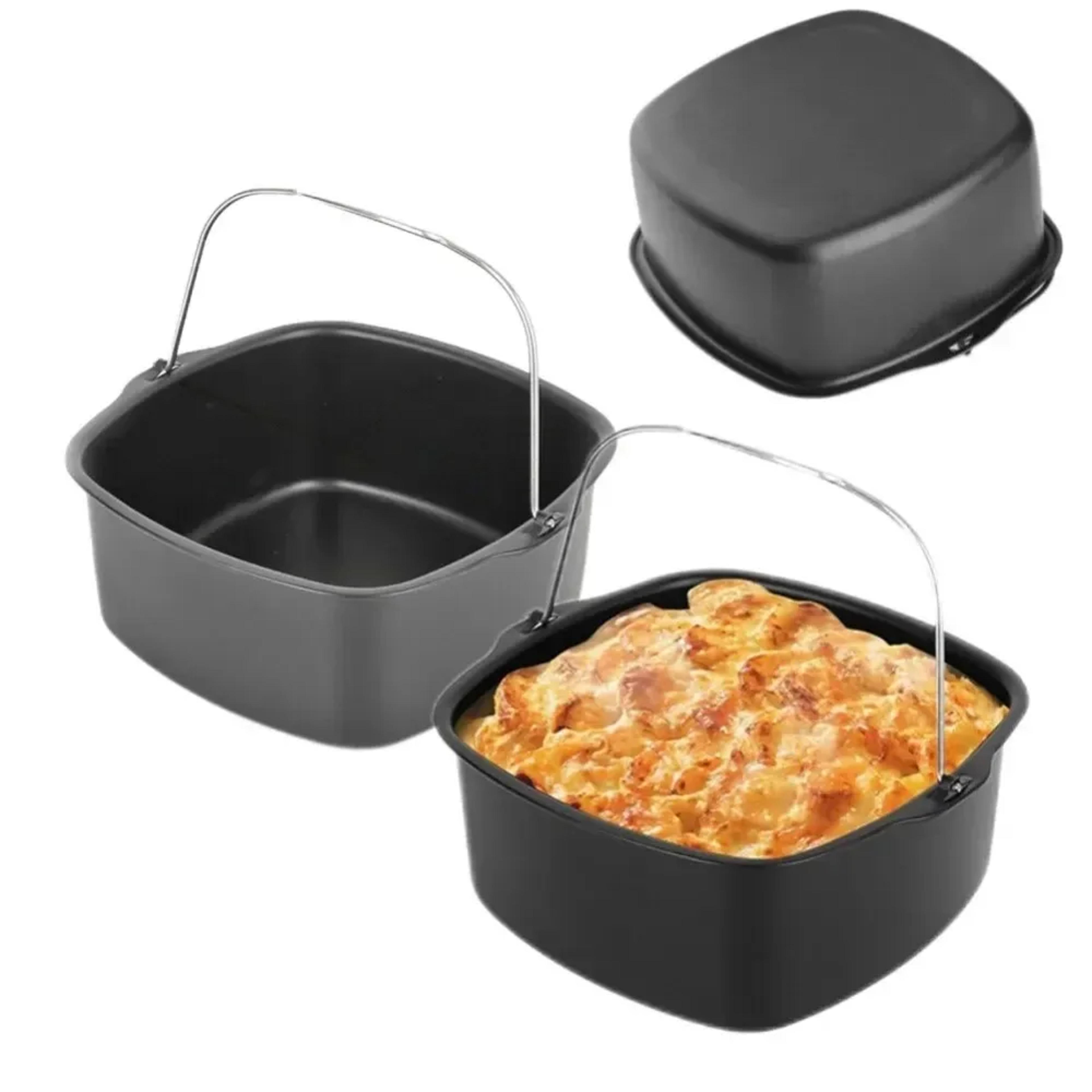 non stick air fryer baking pan carbon steel cake tray for philips air fryers