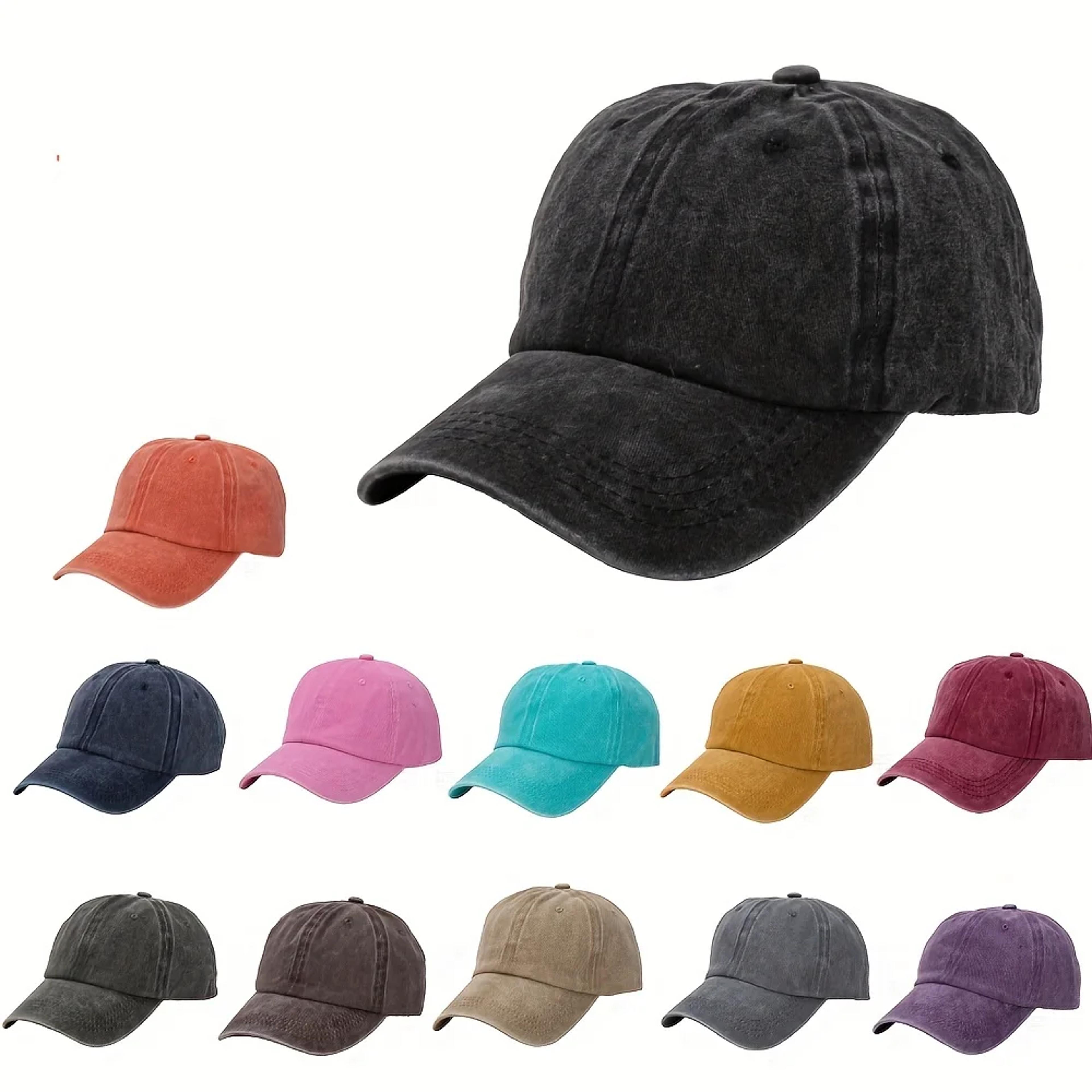 kids washed cotton baseball cap adjustable sun hat for boys and girls