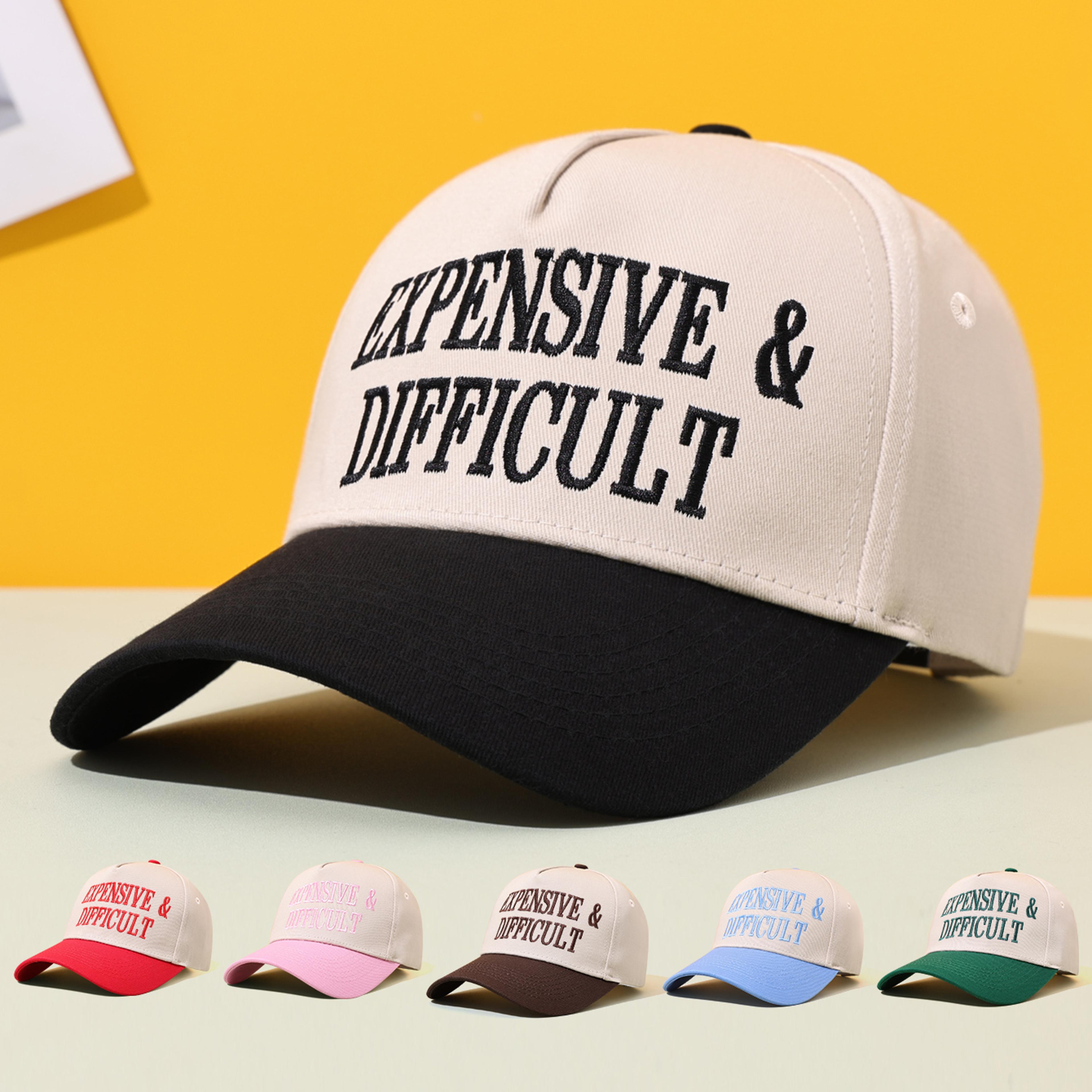 vintage color block baseball cap letter trucker hat for casual sun protection