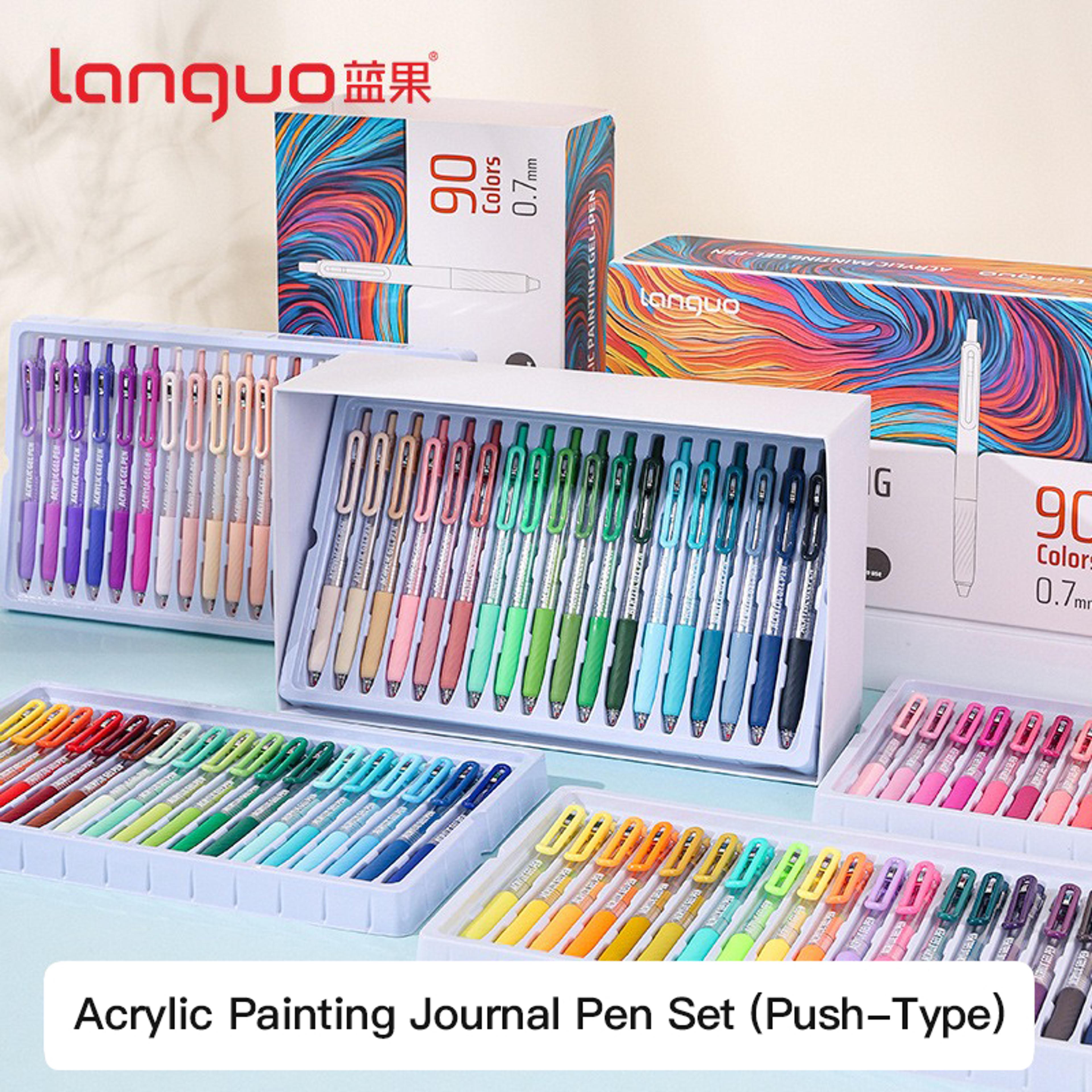 retractable acrylic gel pens with 0.7mm tips for writing painting and graffiti
