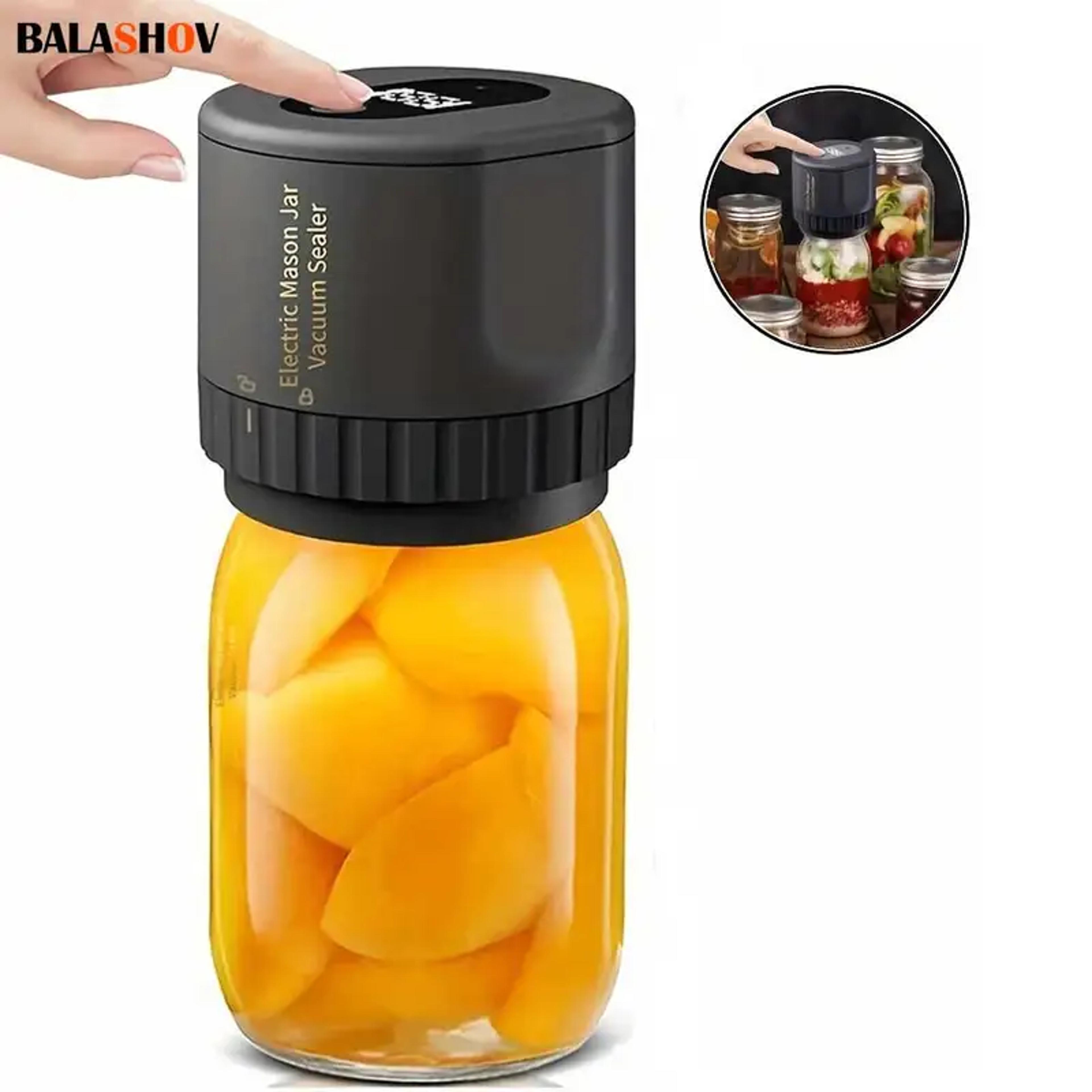 cordless electric mason jar vacuum sealer with type c rechargeable battery