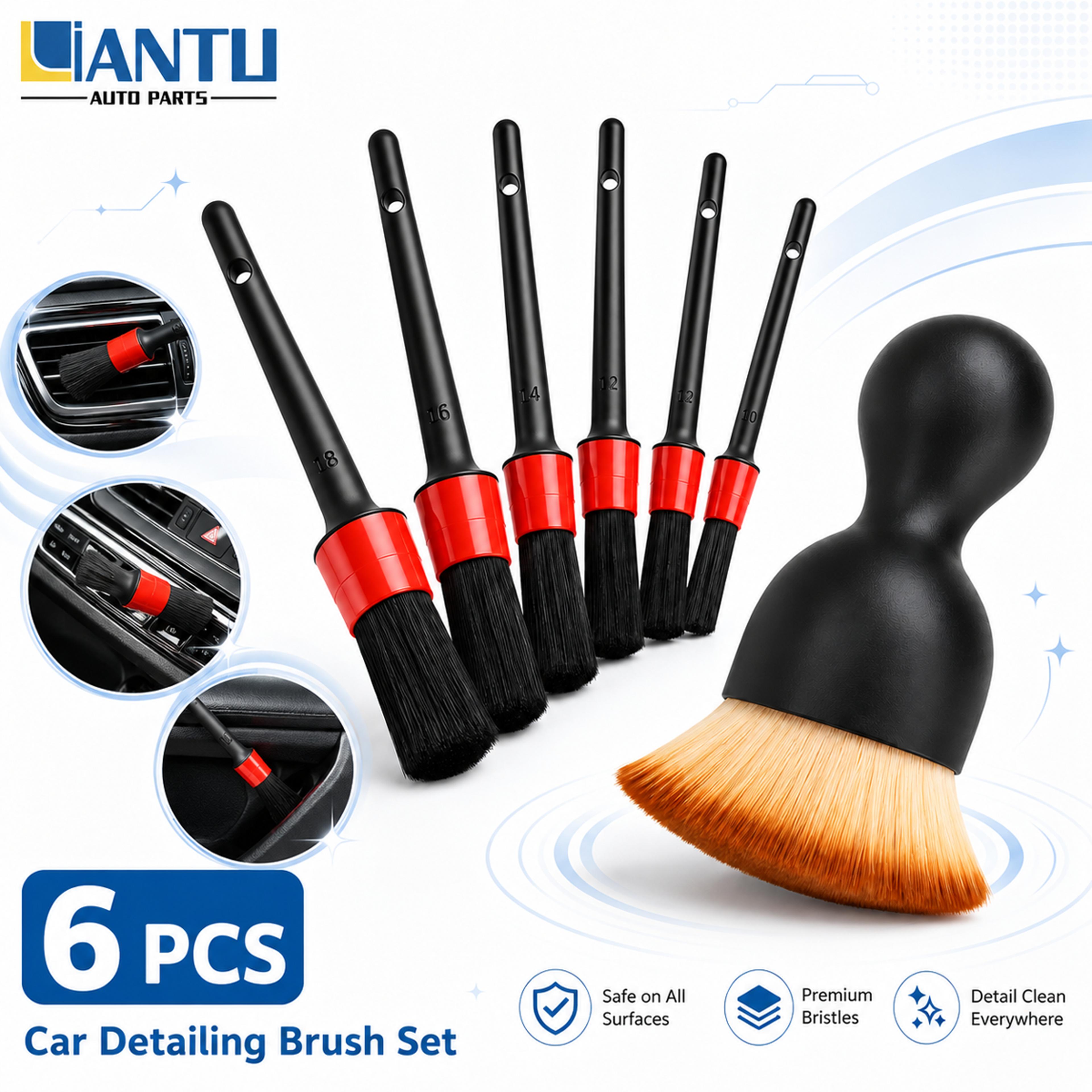 car interior detail cleaning brush set for air vents