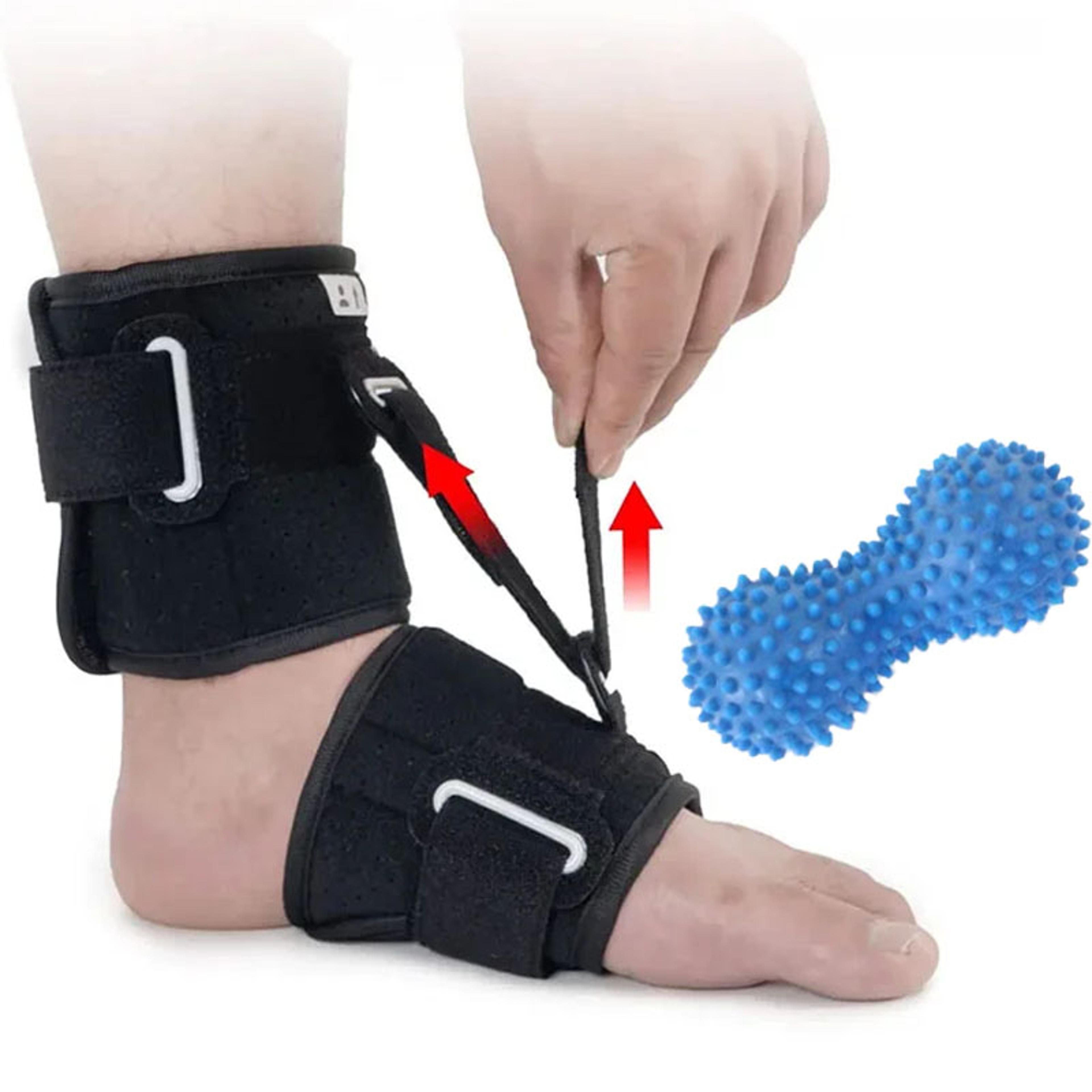 adjustable drop foot brace for walking with shoes and ankle support